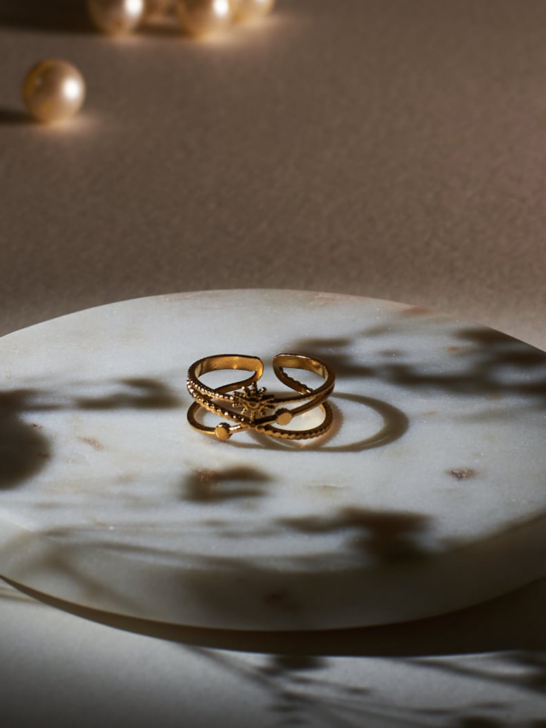 

SALTY Solstice Finger Ring, Gold