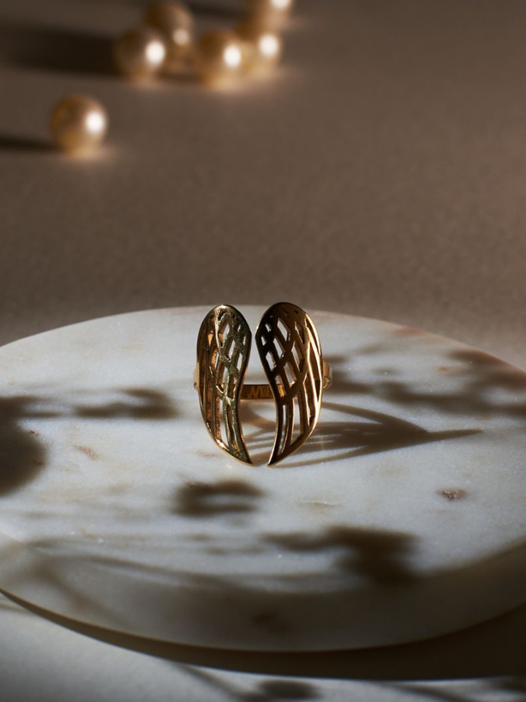 

SALTY Women Divine Wings Finger Ring, Gold