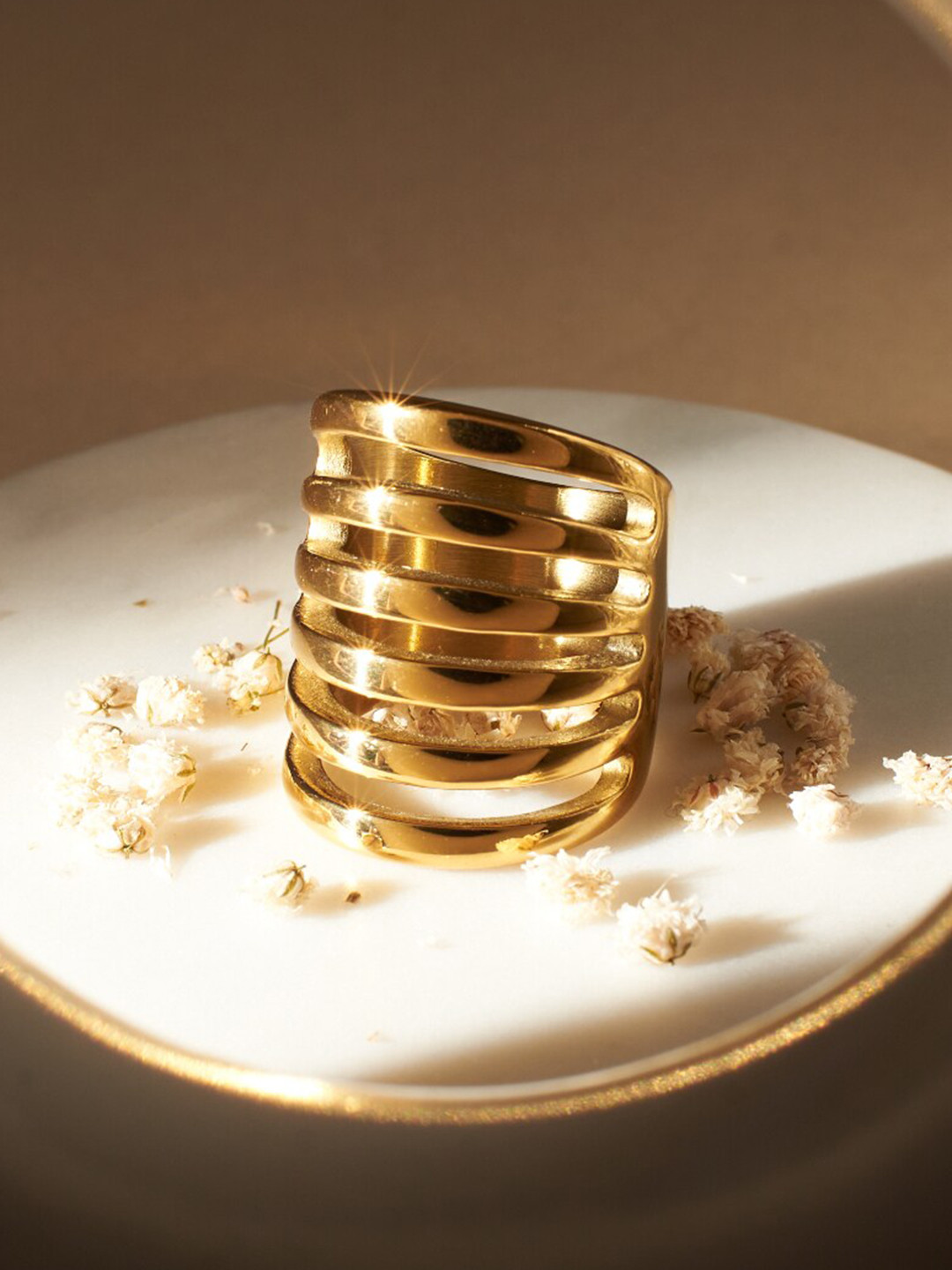

SALTY Majestic Monarch Stainless Steel Finger Ring, Gold