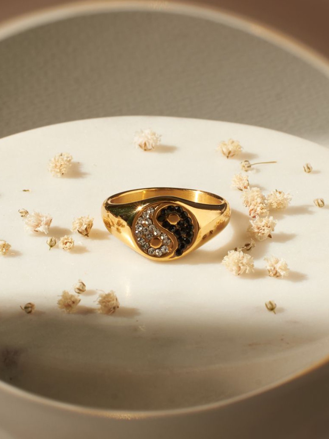 

SALTY Men Yin Yang Unity's Finger Ring, Gold