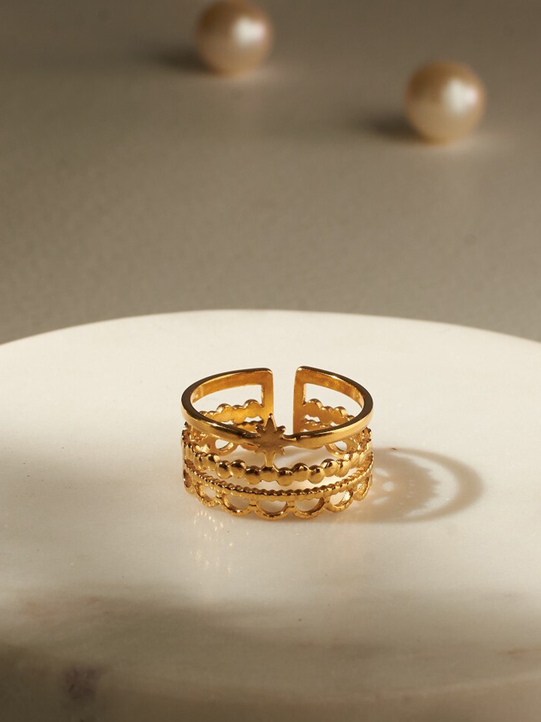 

SALTY Deia Domed Finger Ring, Gold