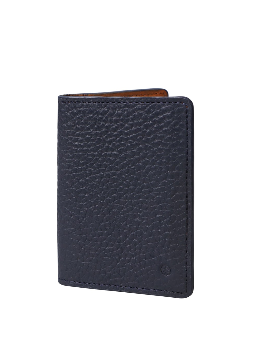 

OUTBACK Men Textured Leather Two Fold Wallet, Navy blue