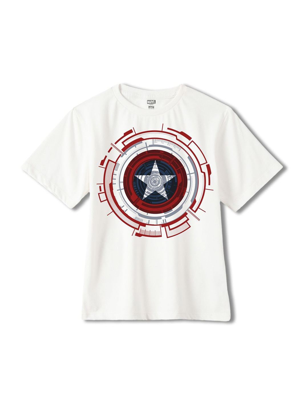 

Wear Your Mind Boys Avengers Printed Cotton Round Neck T-shirt, White