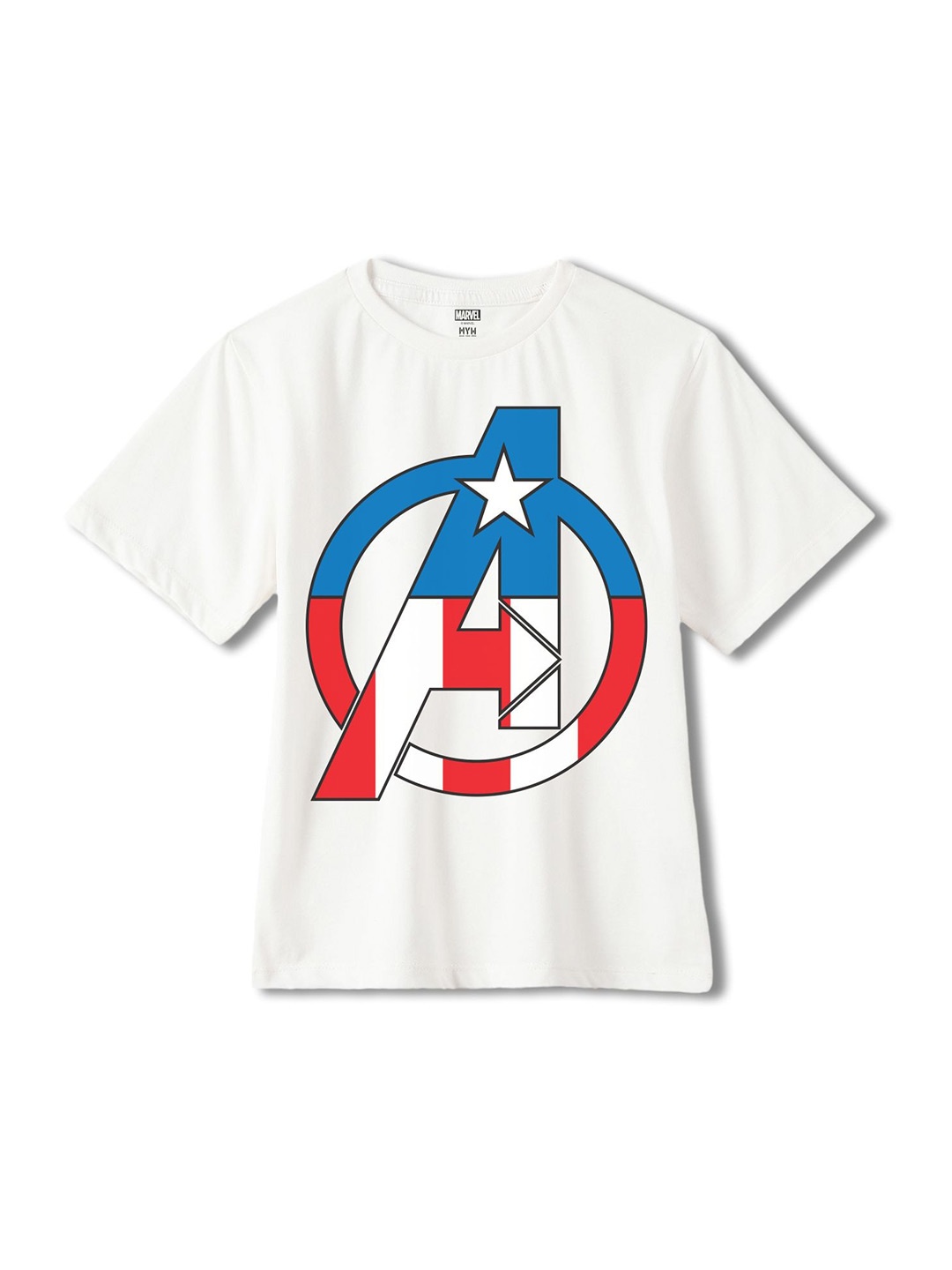 

Wear Your Mind Boys Avengers Printed T-shirt, White