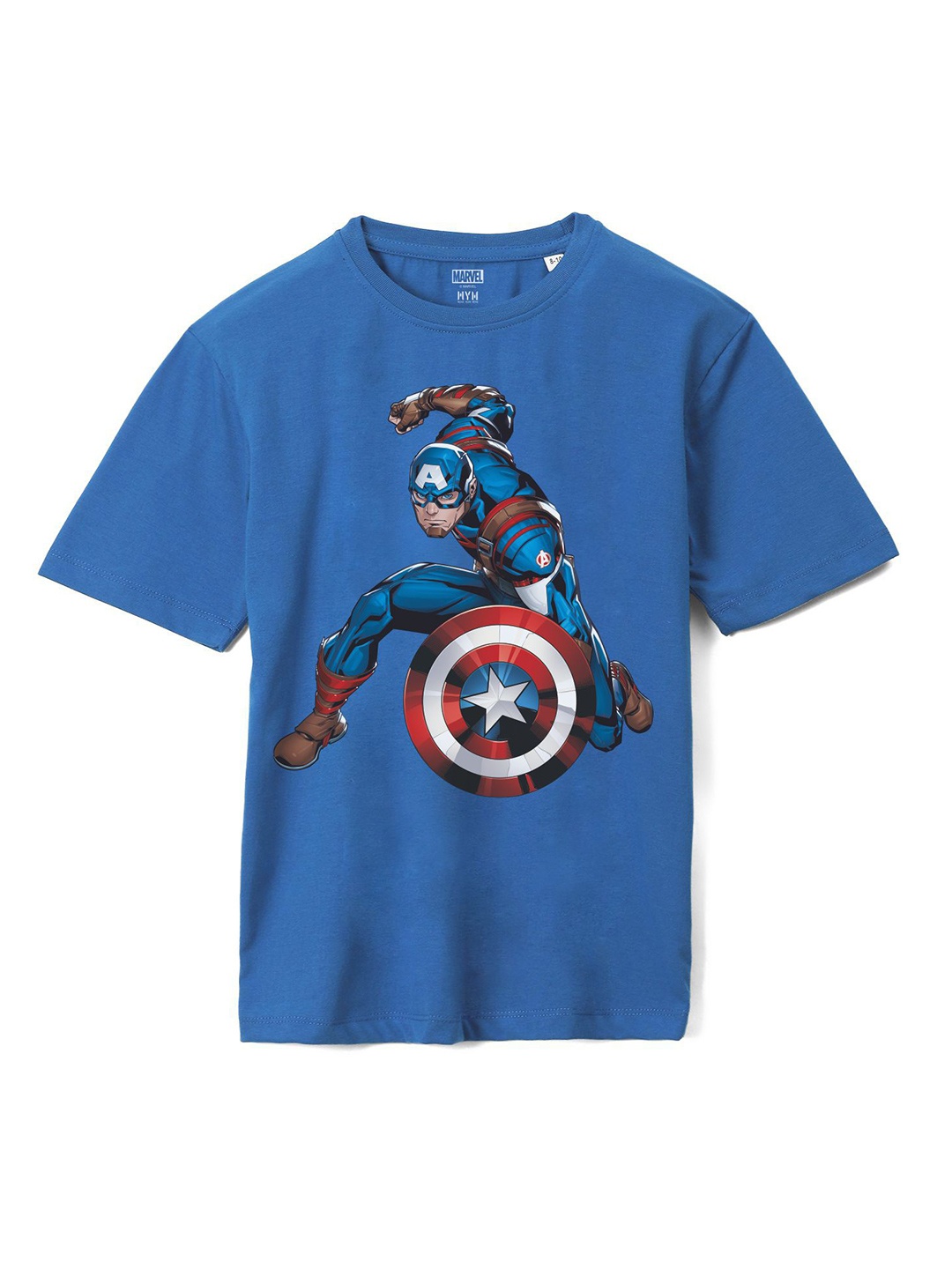 

Wear Your Mind Boys Captain America Printed T-shirt, Blue