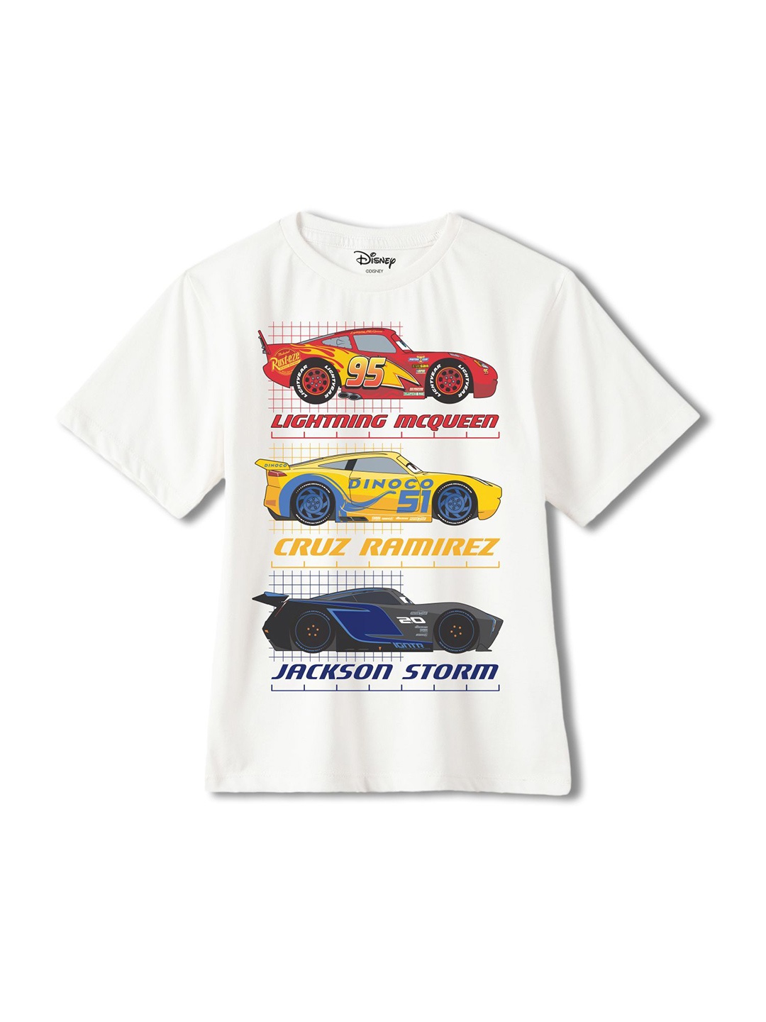 

Wear Your Mind Boys Typography Cars Printed Cotton Applique T-shirt, White
