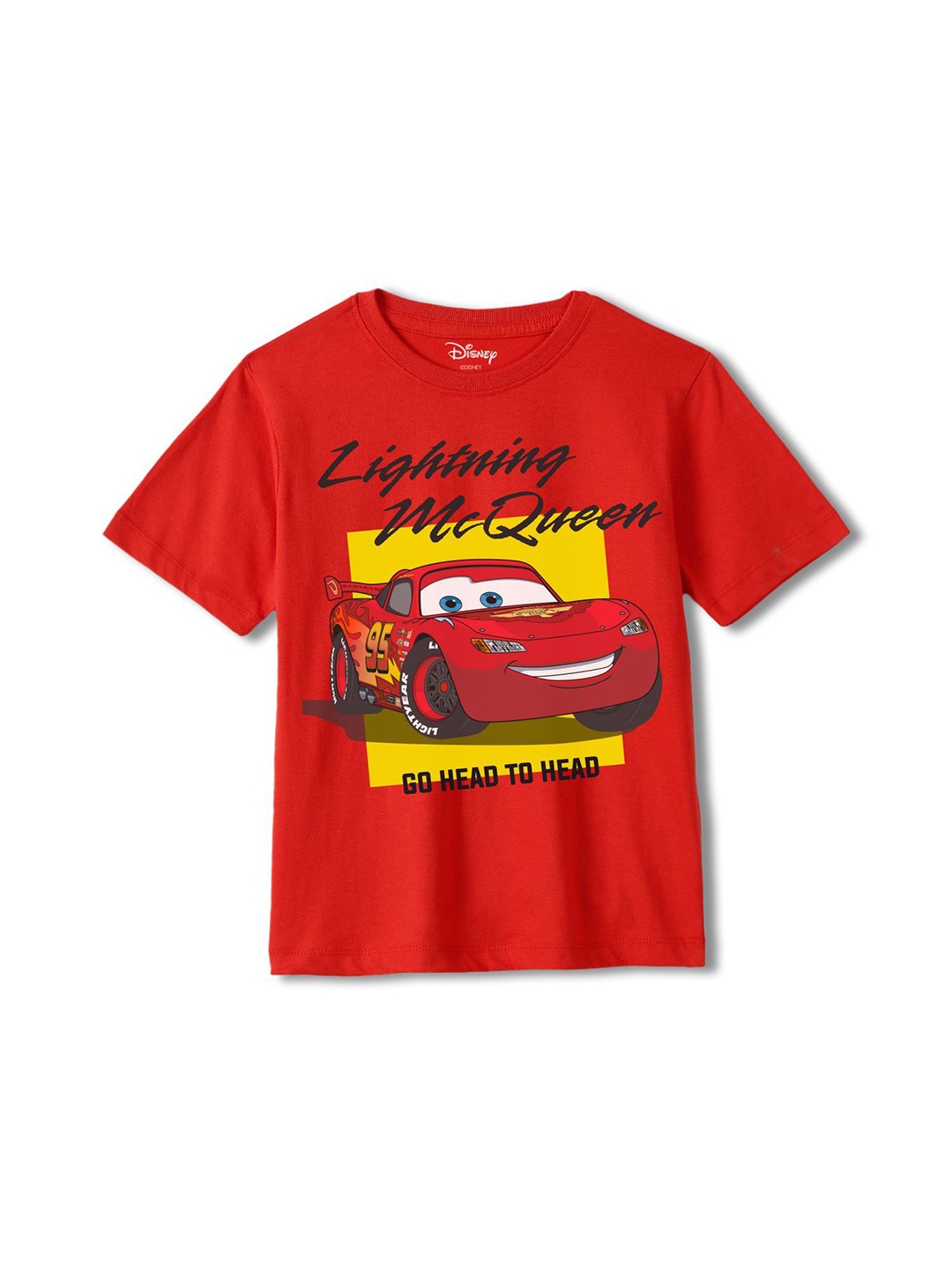 

Wear Your Mind Boys Cars Printed Cotton Round Neck T-shirt, Red