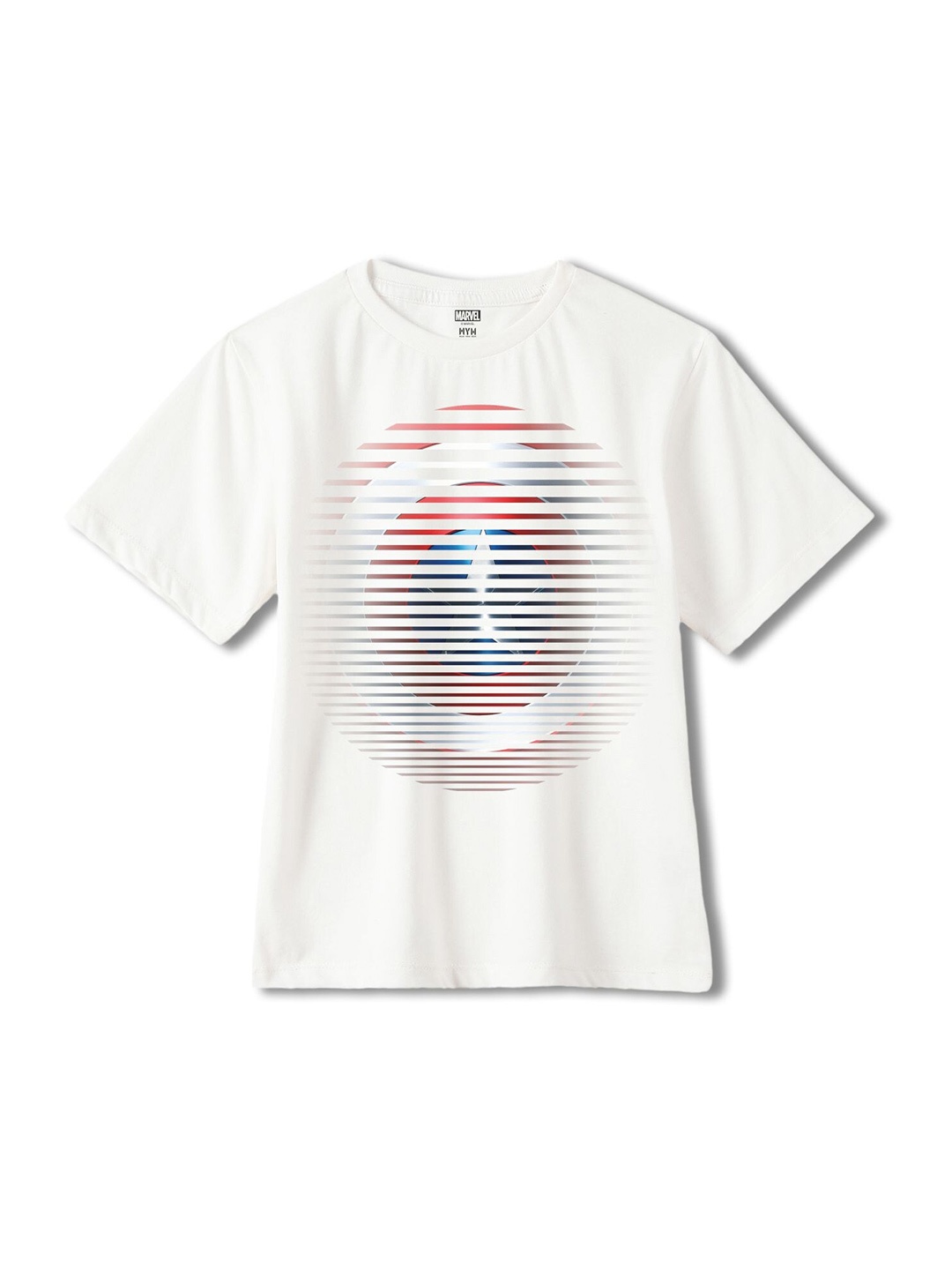 

Wear Your Mind Boys Avengers Printed Round Neck T-shirt, White