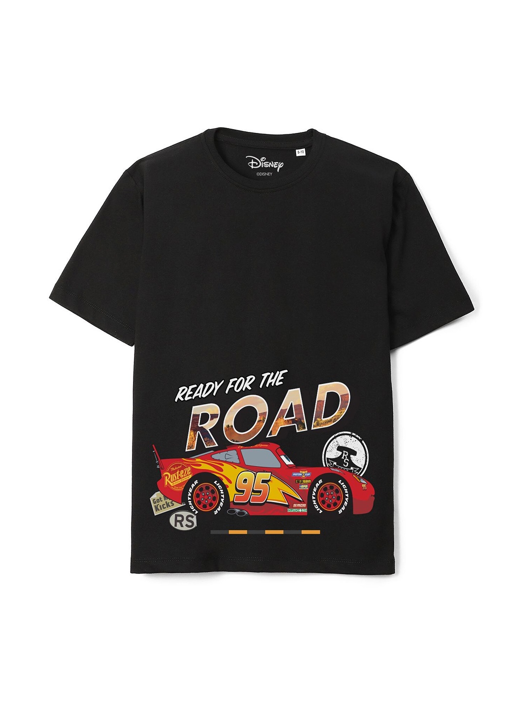 

Wear Your Mind Boys Cars Printed T-shirt, Black