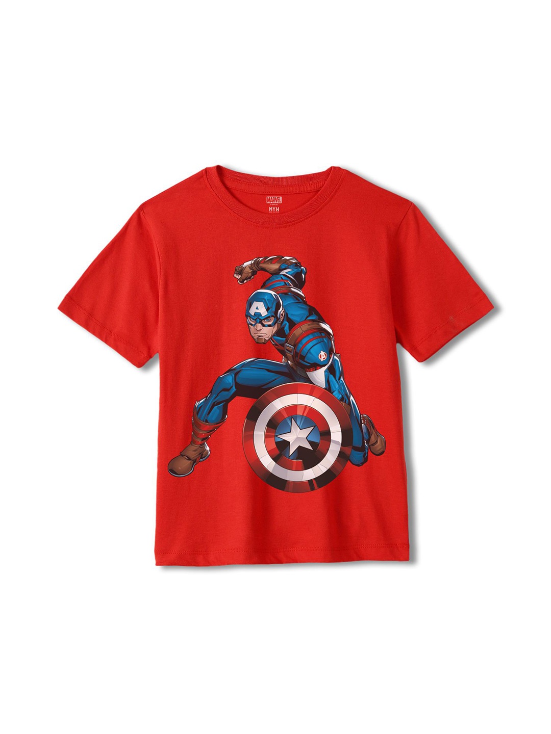 

Wear Your Mind Boys Captain America Printed T-shirt, Red
