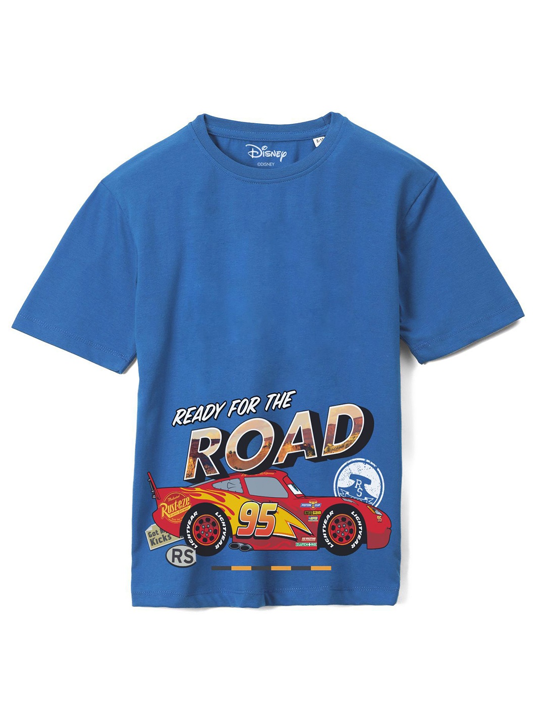 

Wear Your Mind Boys Cars Printed Applique T-shirt, Blue