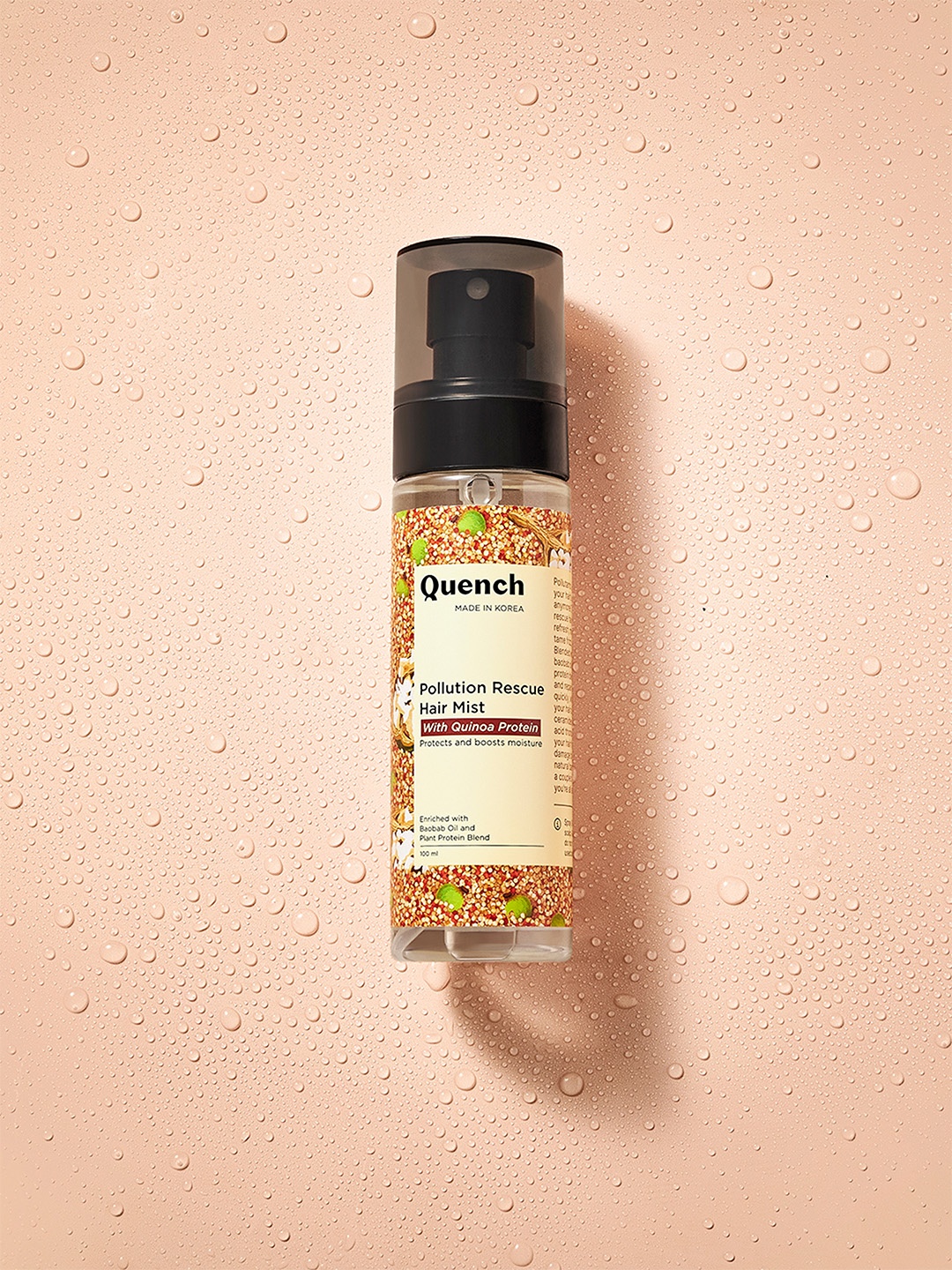 

Quench Pollution Rescue Hair Mist With Quinoa Protein - 100 ml, Transparent