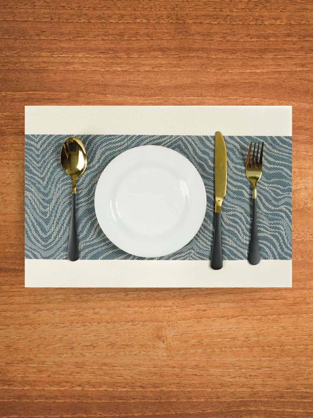 

UniKart Navy Blue 10 Pieces Rectangle Table Placemats