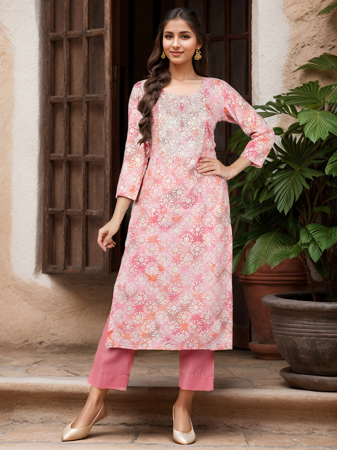 

Anouk Women Ethnic Motifs Printed Kurta, Pink