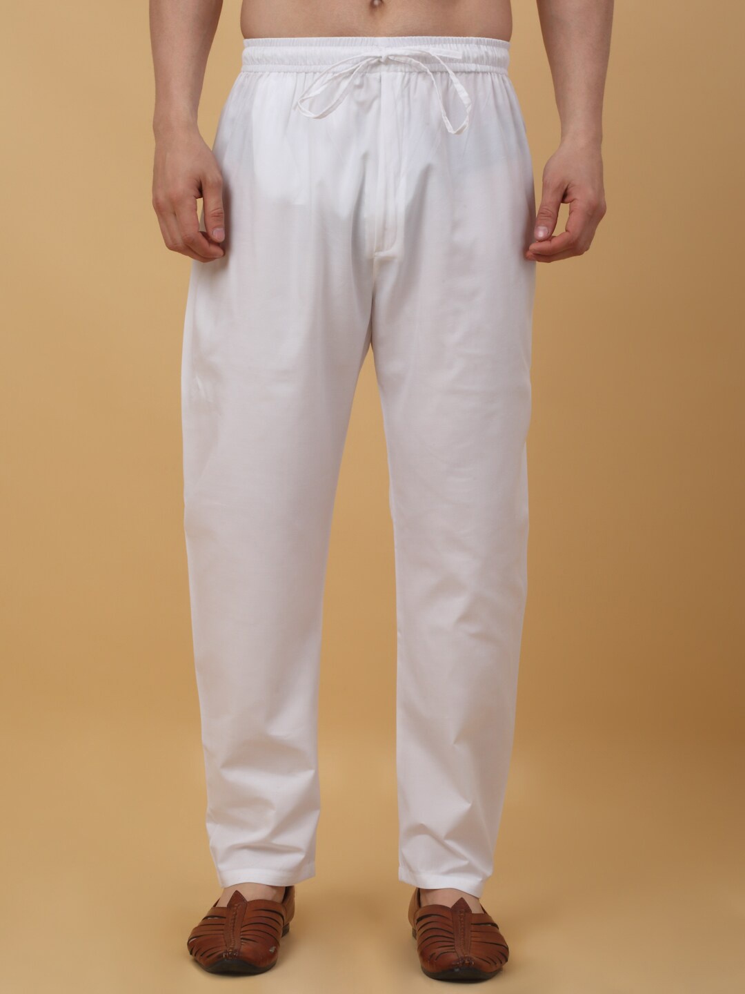

KRAFT INDIA Mid-Rise Pyjama, White