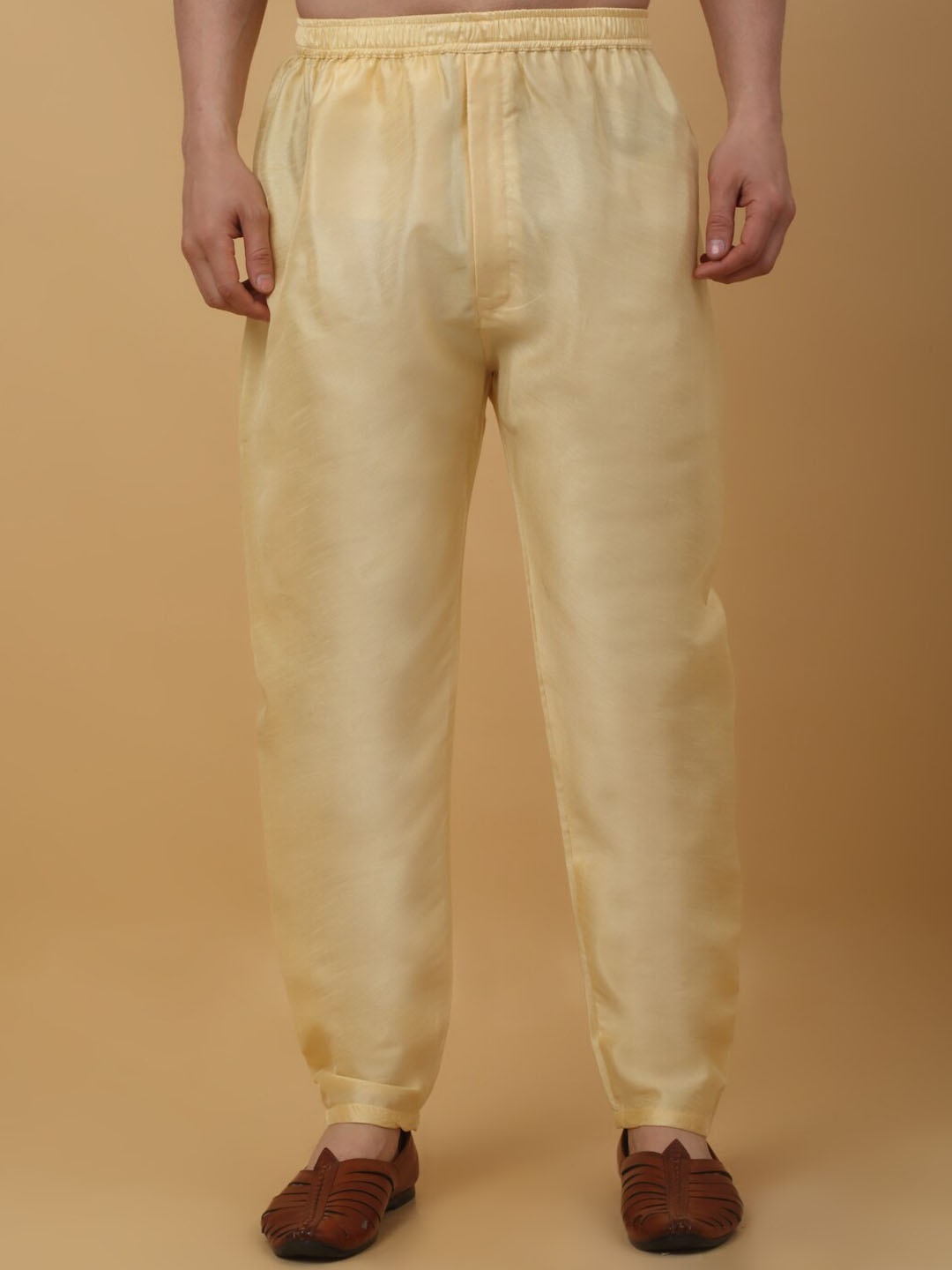 

KRAFT INDIA Men Mid-Rise Pyjamas, Beige