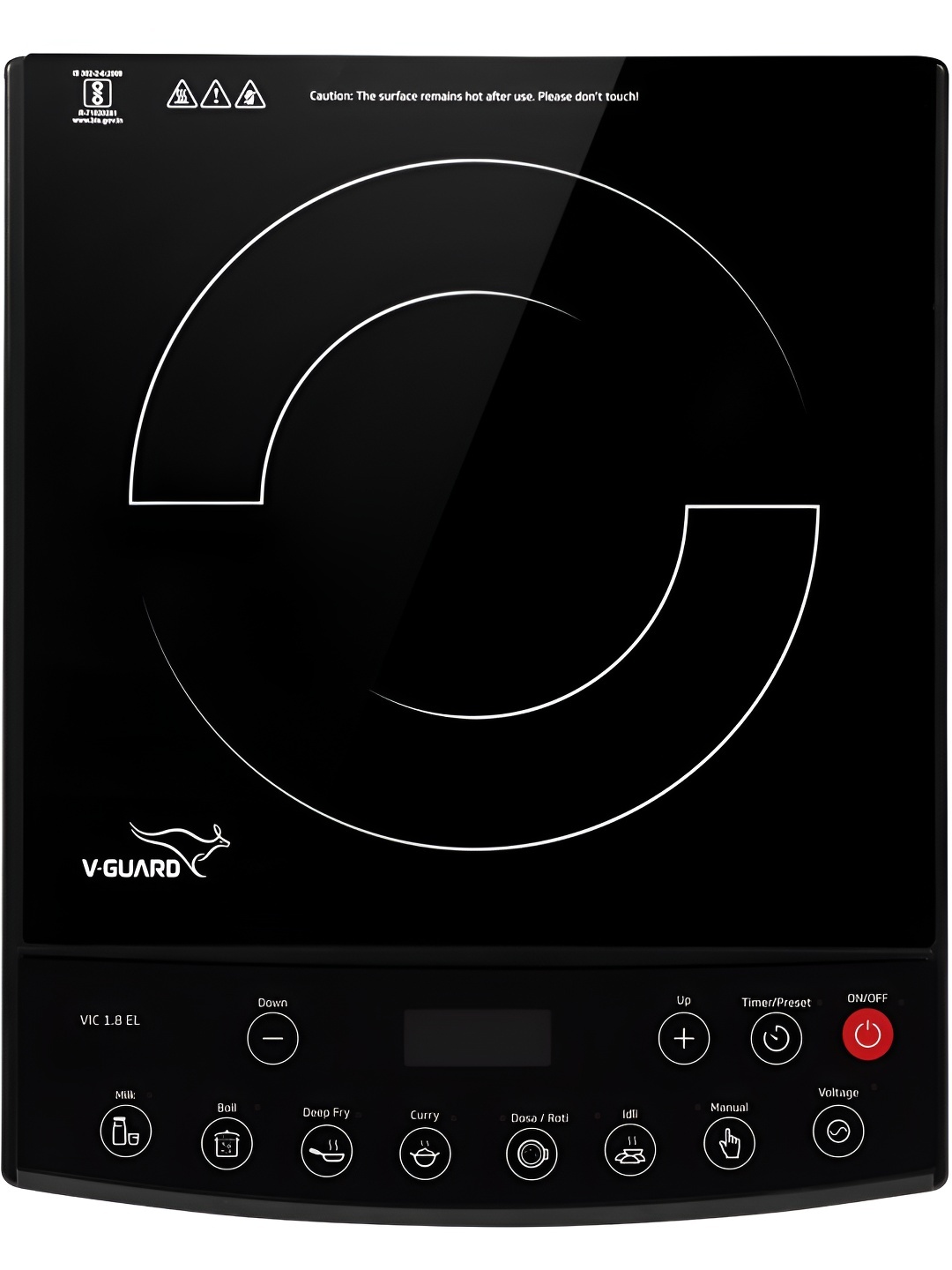 

V-Guard VIC 1.8 EL-Black Induction Cooktop