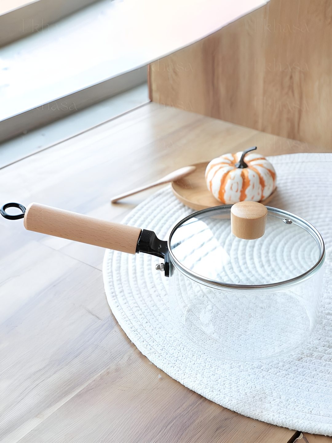 

Ekhasa Transparent Borosilicate Glass Sauce Pan With Lid