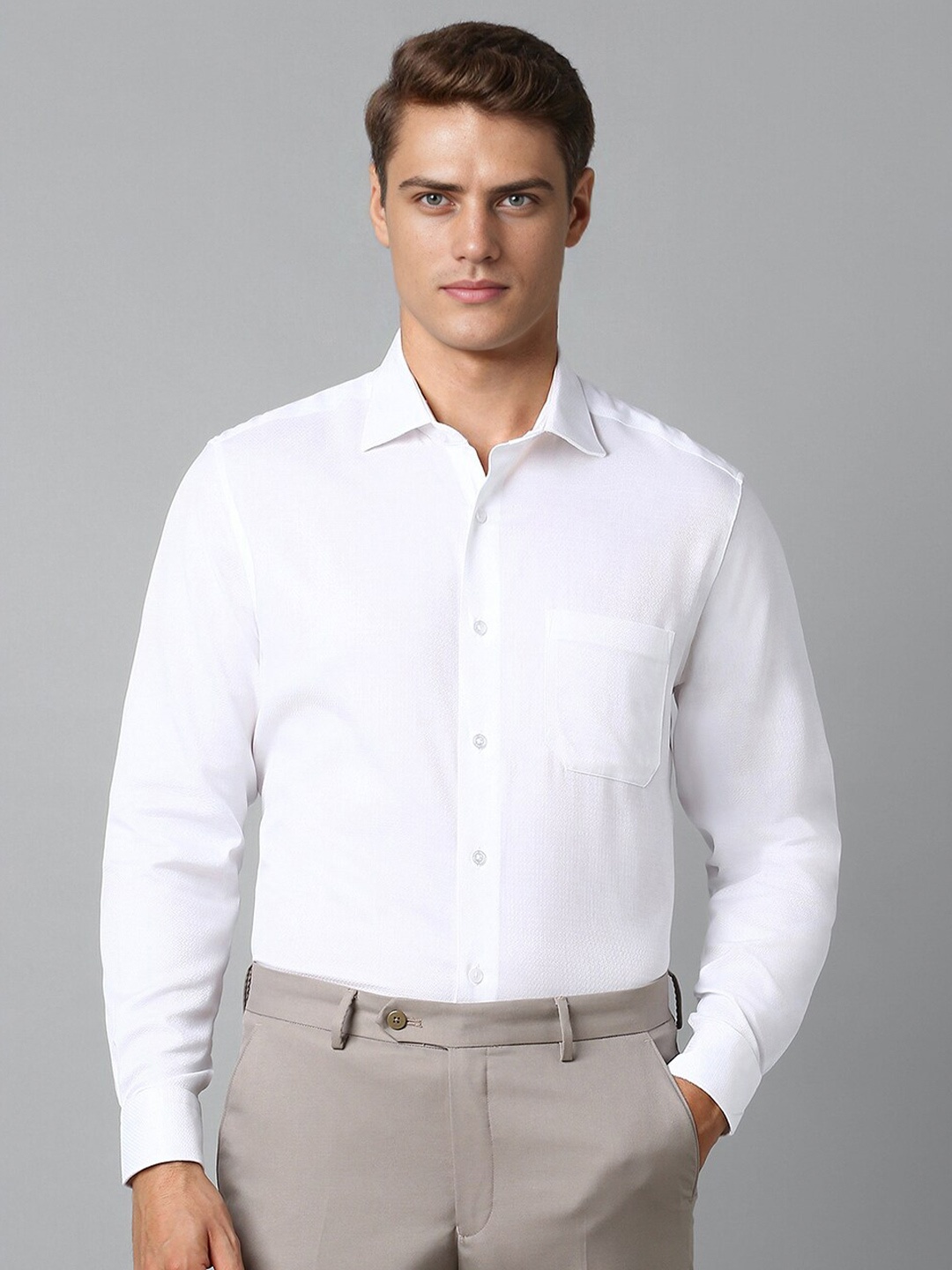 

Louis Philippe Men Opaque Formal Shirt, White