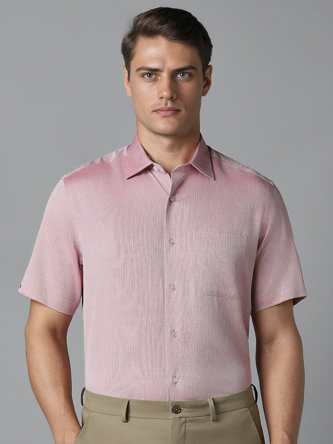 

Louis Philippe Men Opaque Formal Shirt, Pink