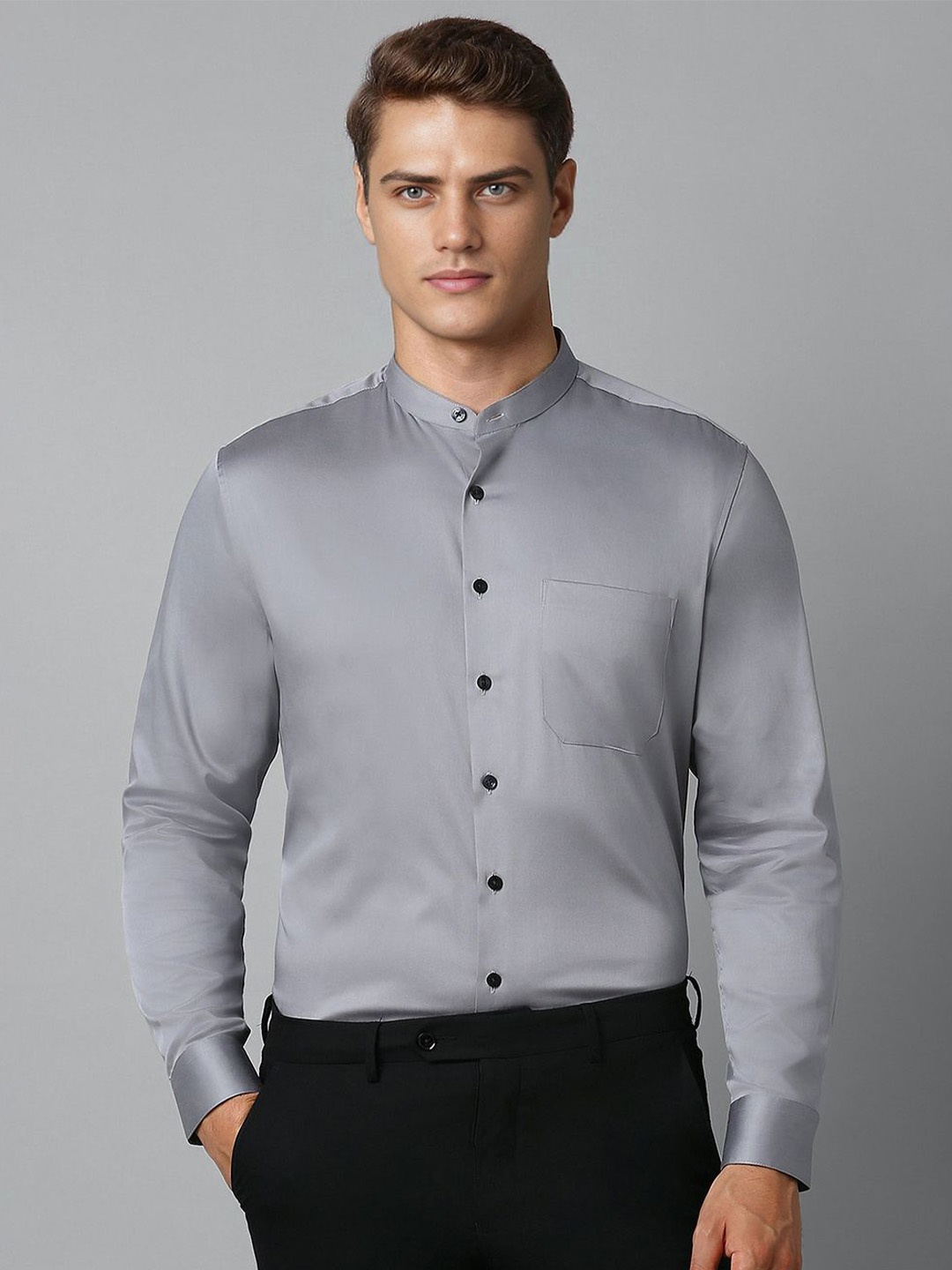 

Louis Philippe Men Slim Fit Opaque Formal Shirt, Grey