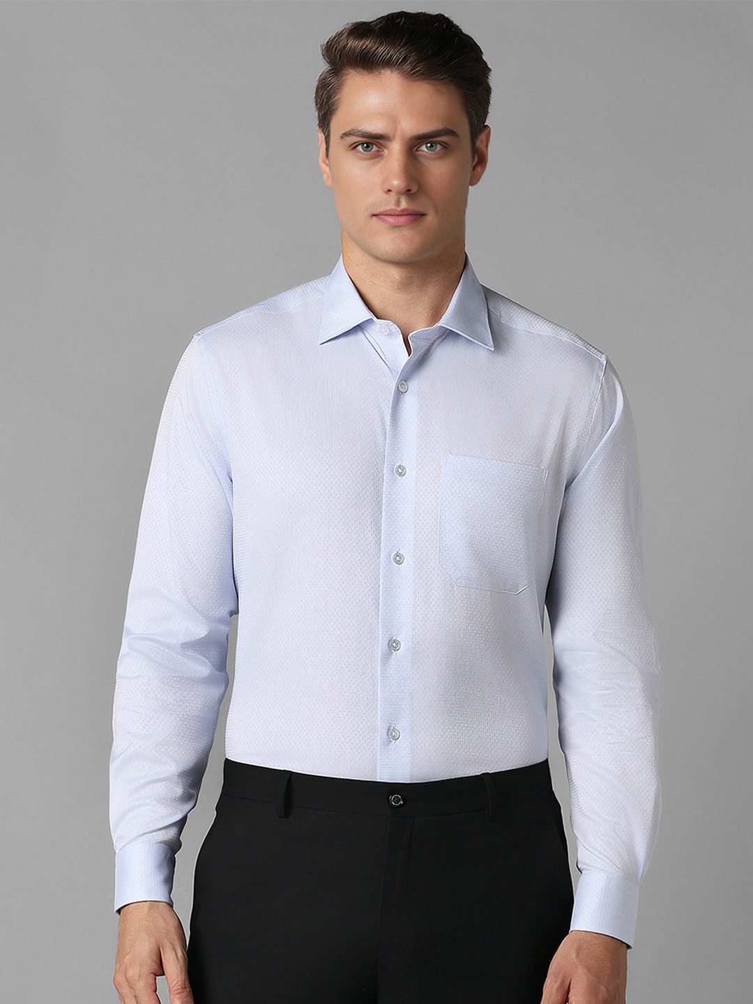 

Louis Philippe Men Opaque Formal Shirt, Blue