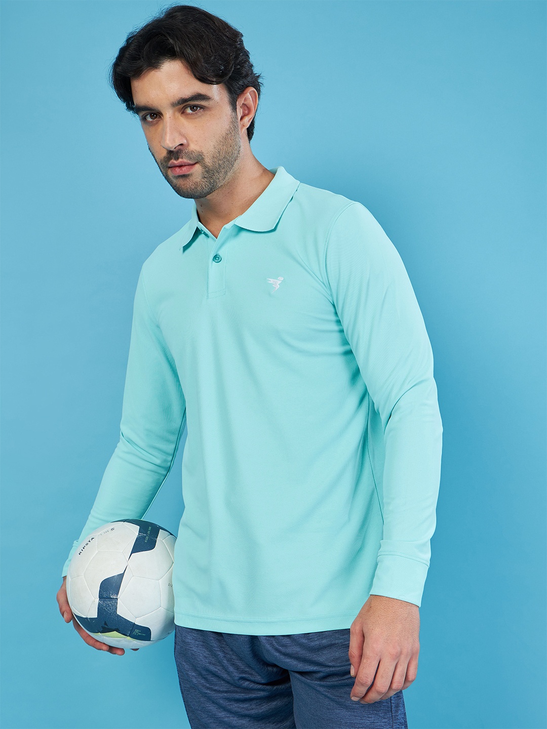 

Technosport Polo Collar Matpiq UPF50 Slim Fit Sports T-shirt, Blue