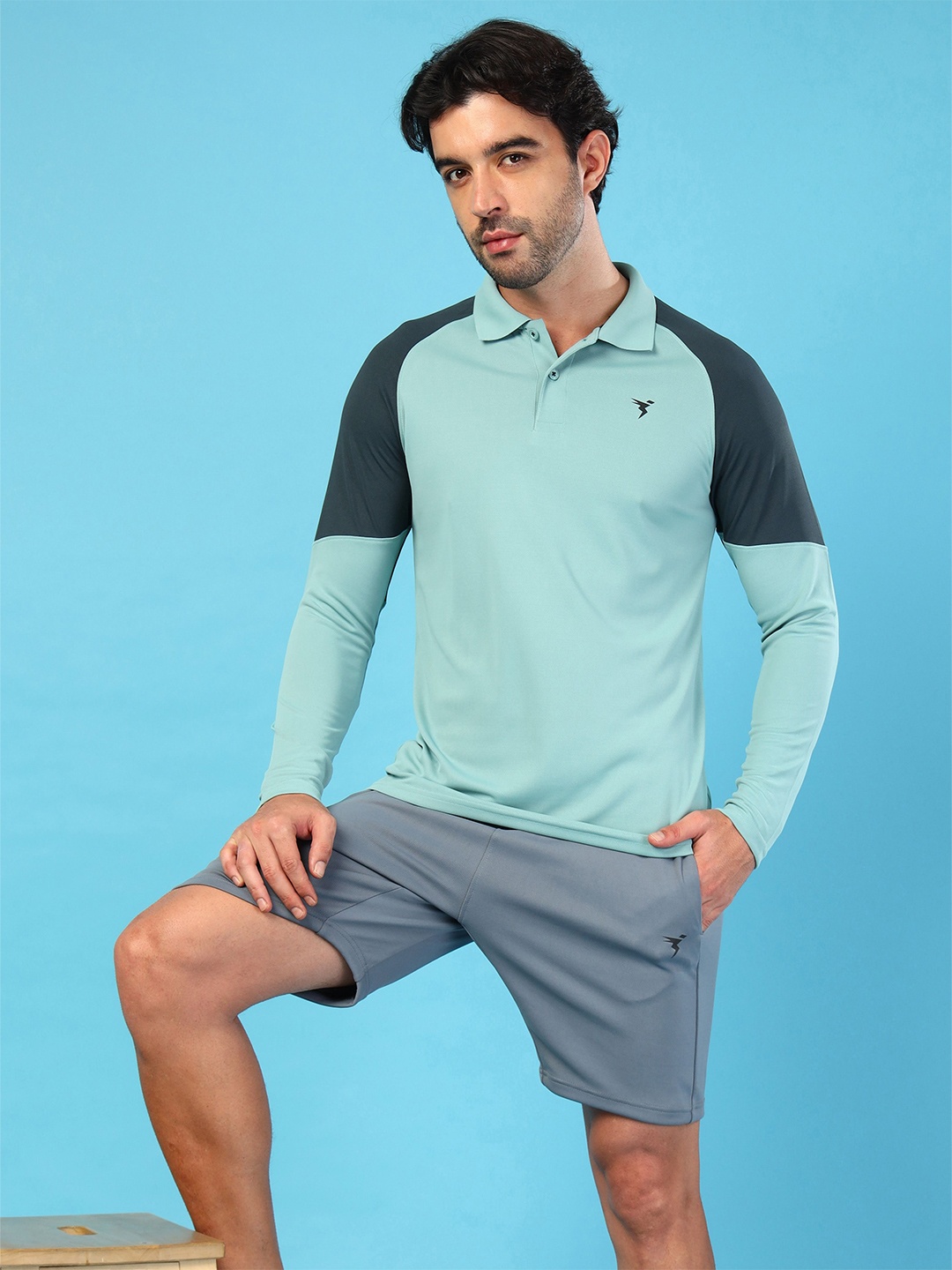 

Technosport Polo Collar Techno cool+ UPF50 Slim Fit Sports T-shirt, Green
