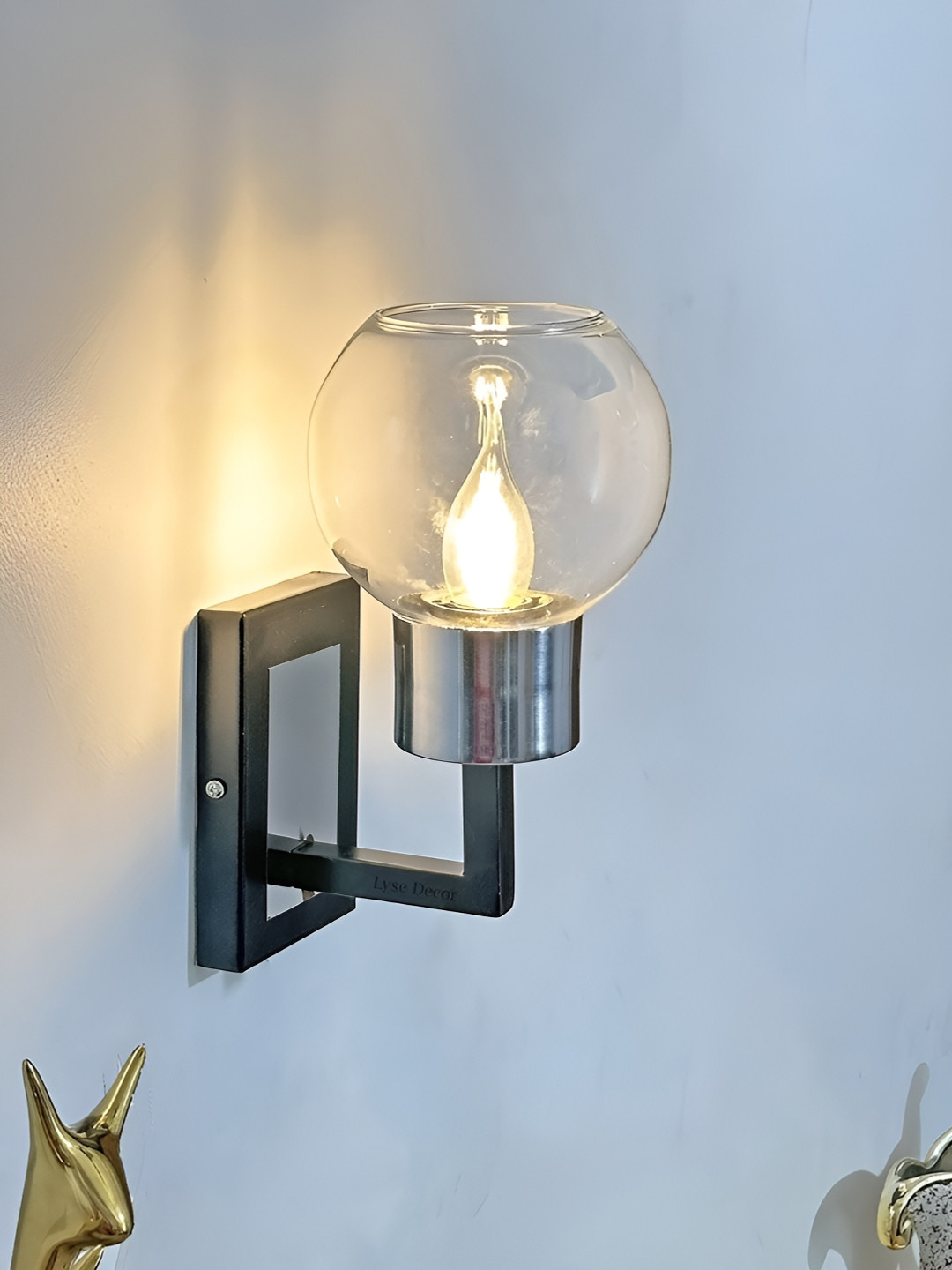 

Lyse Decor Silver-Toned Metal Wall Lamp