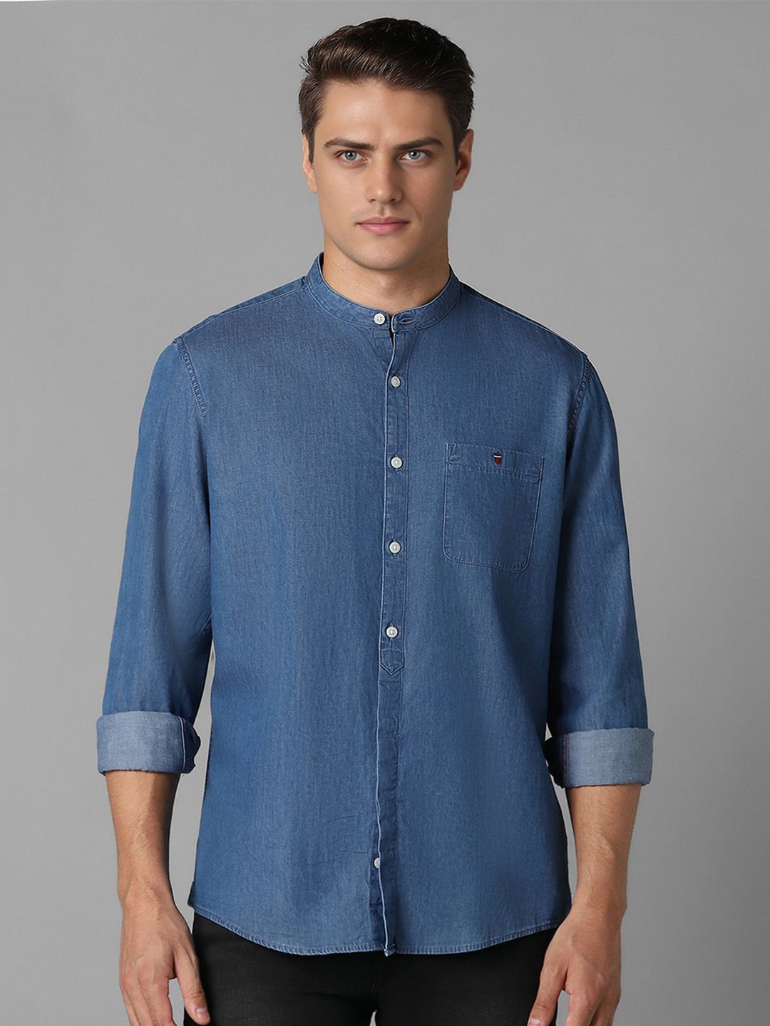 

Louis Philippe Jeans Men Slim Fit Opaque Casual Shirt, Blue