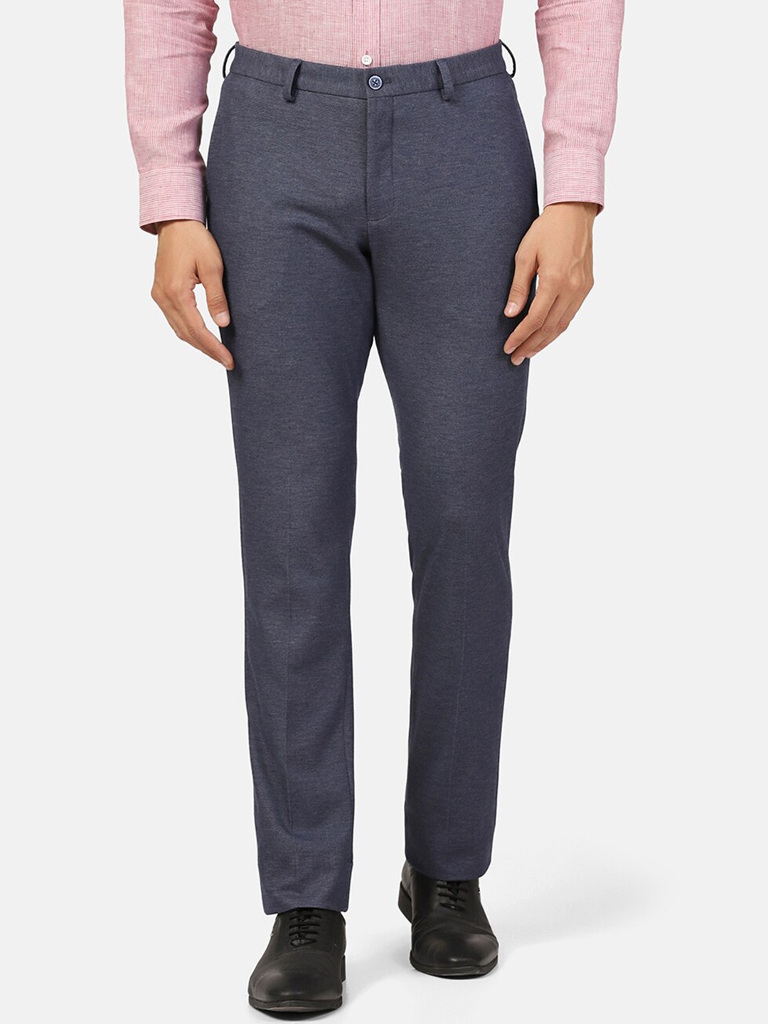 

Blackberrys Men Classic Slim Fit Trousers, Navy blue