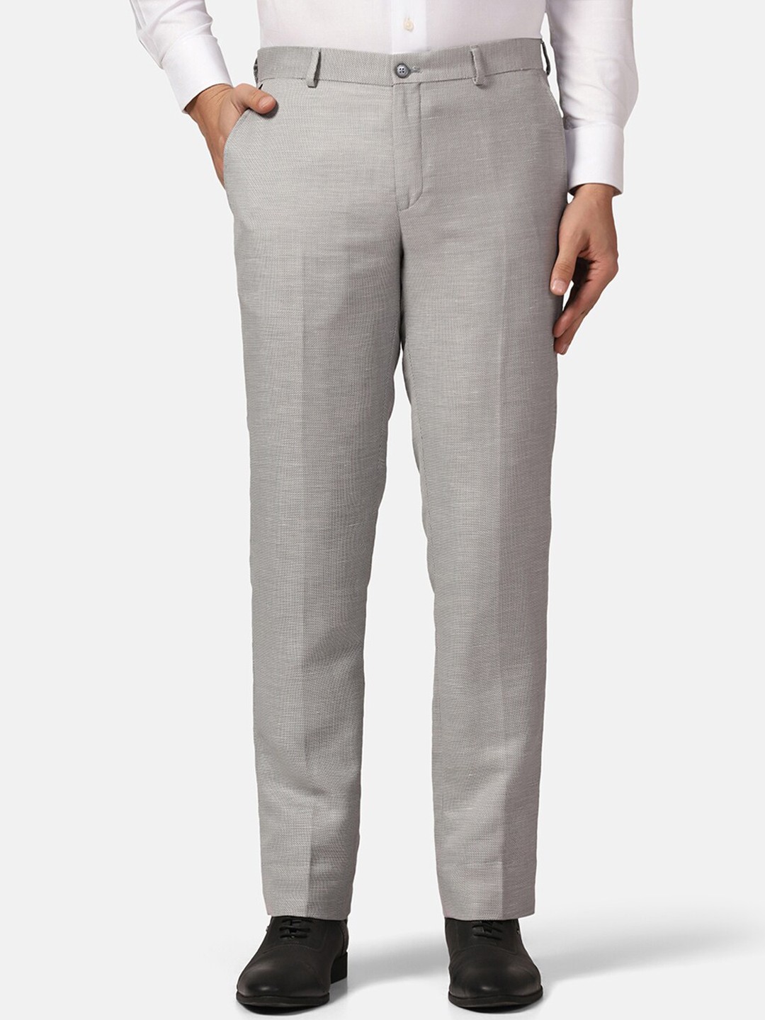 

Blackberrys Men Classic Slim Fit Trousers, Grey