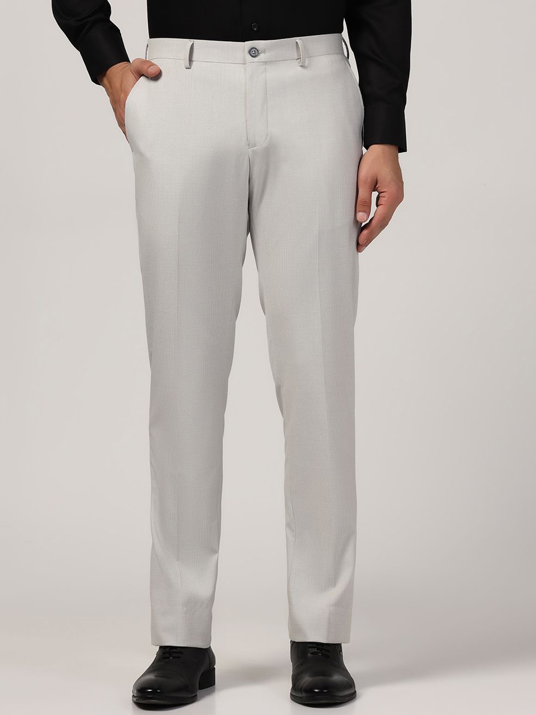 

Blackberrys Men Classic Slim Fit Trousers, Grey