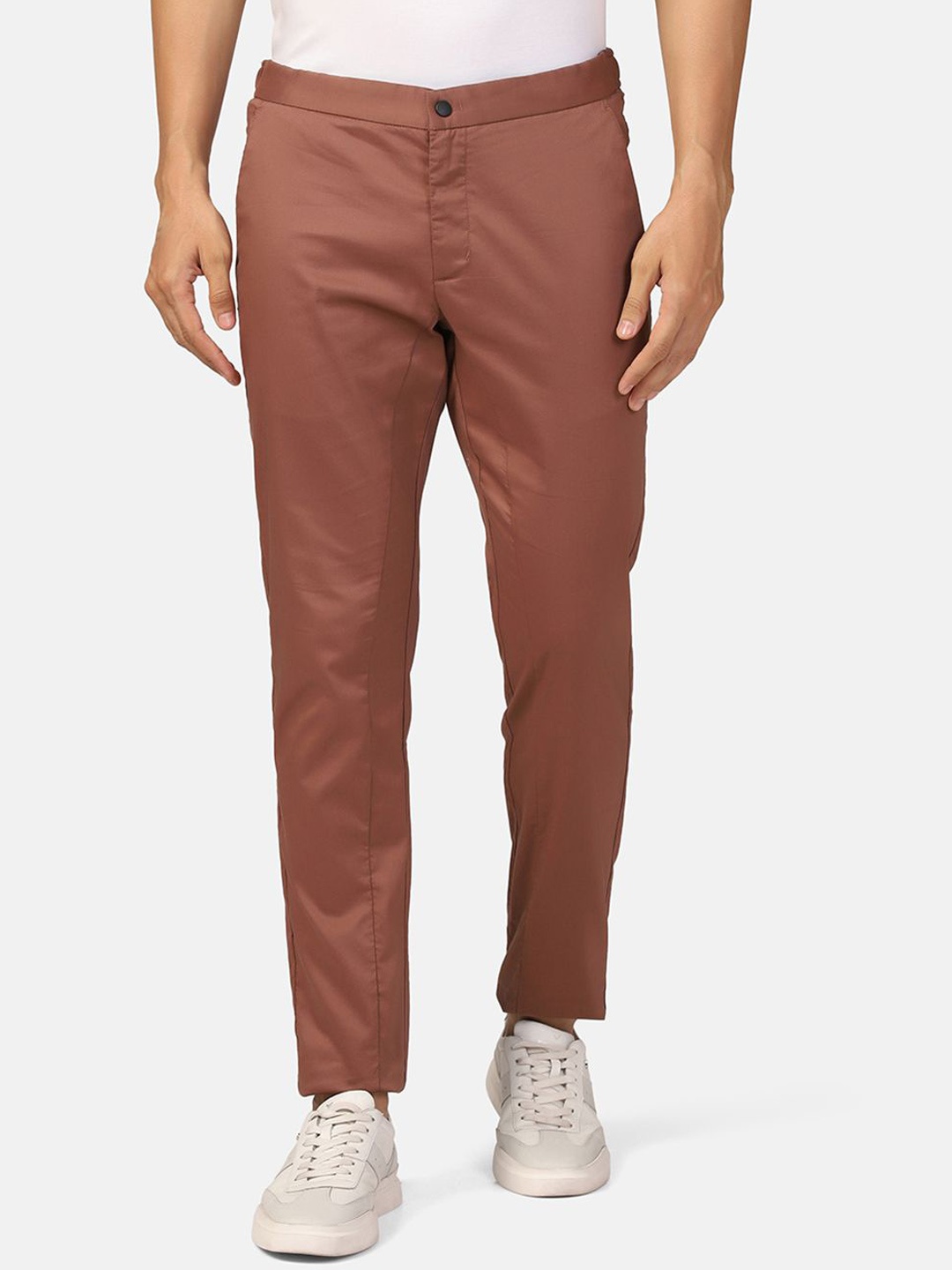 

Blackberrys Men Classic Slim Fit Trousers, Rust