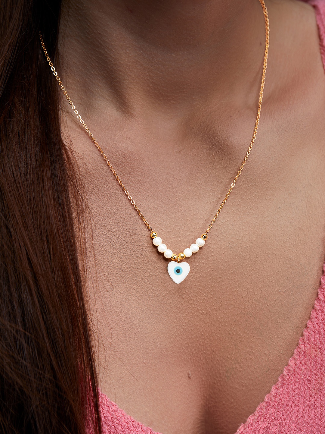 MINUTIAE Women Brass Gold-Plated Handcrafted Necklace