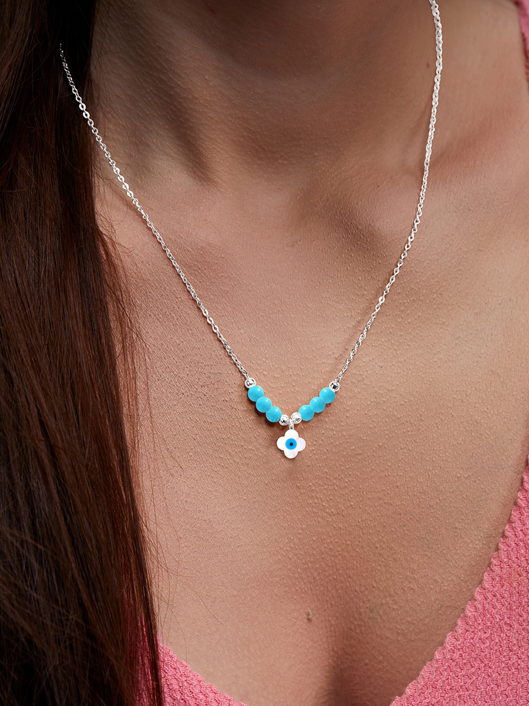 

MINUTIAE Women Brass Silver-Plated Handcrafted Necklace