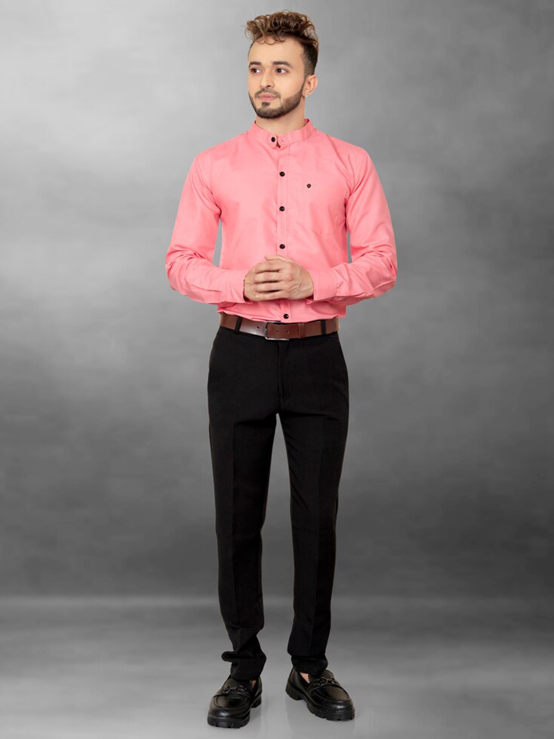 

Fashion FRICKS Men Opaque Casual Shirt, Pink