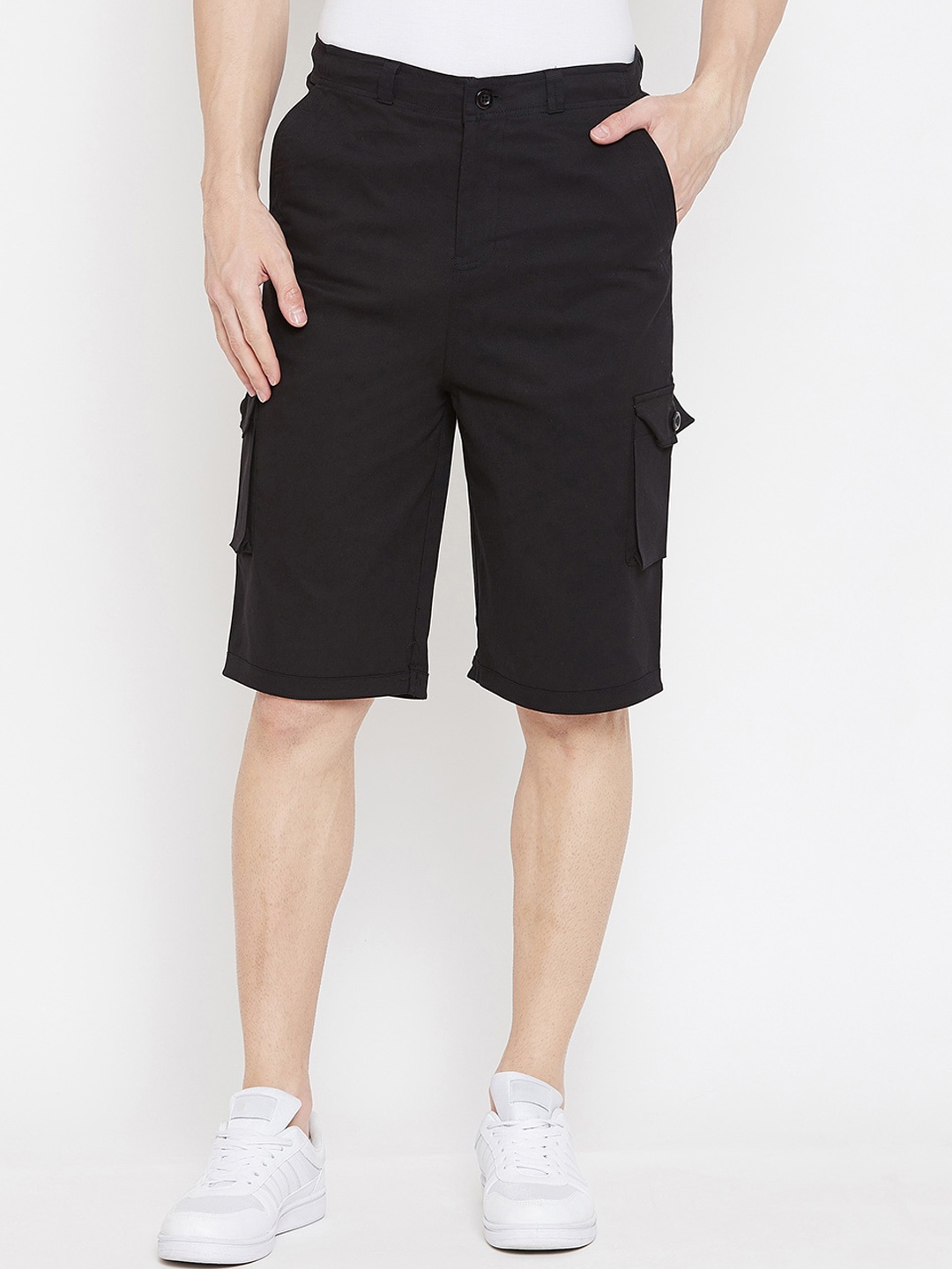 

Hypernation Men Cargo Shorts, Black
