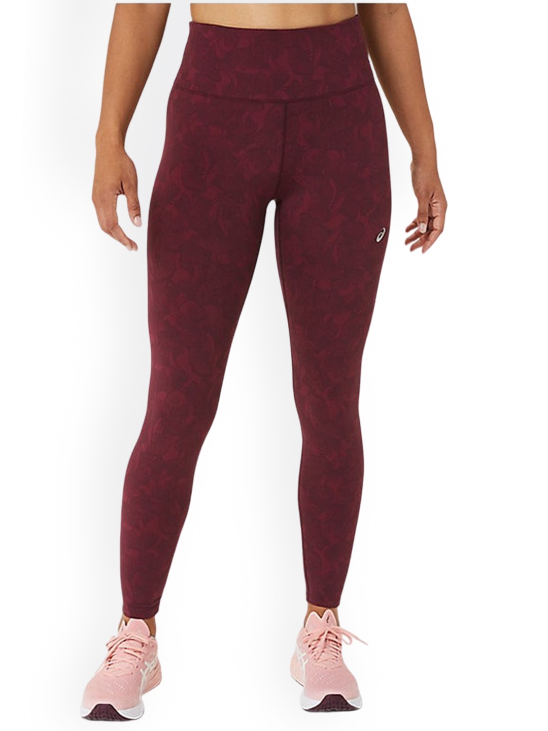 

ASICS RUNKOYO Women Printed High-Rise Tights, Maroon
