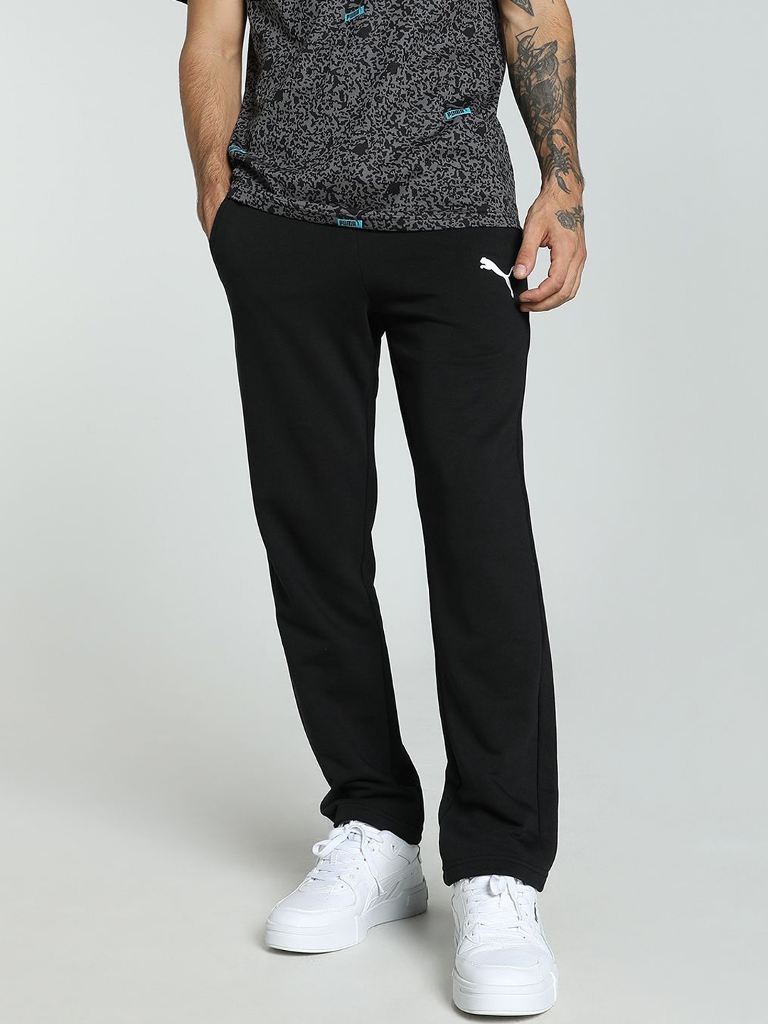 

Puma Men Cotton Track Pants, Black