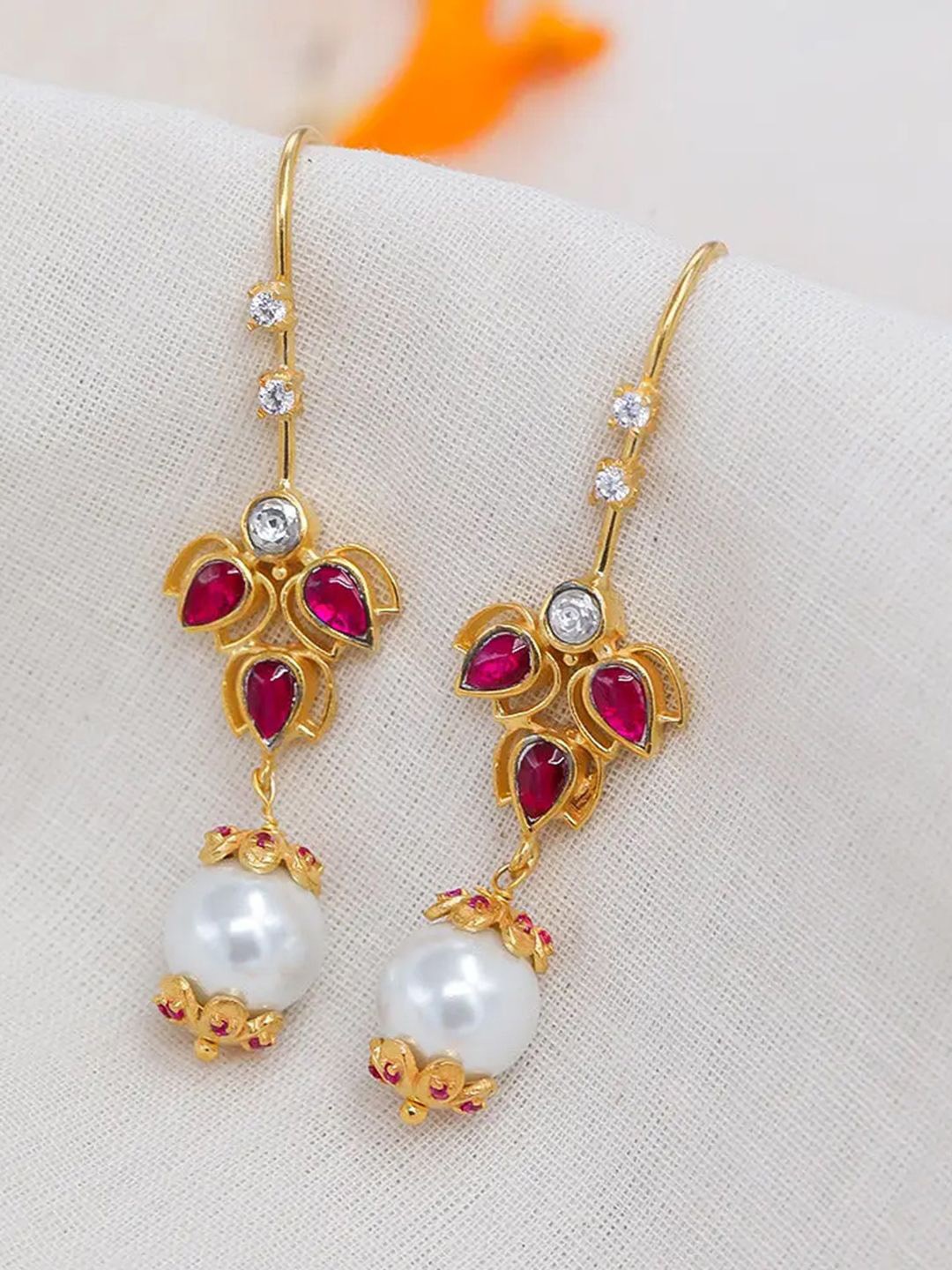 

Unniyarcha Women Contemporary Jhumkas Earrings, Silver