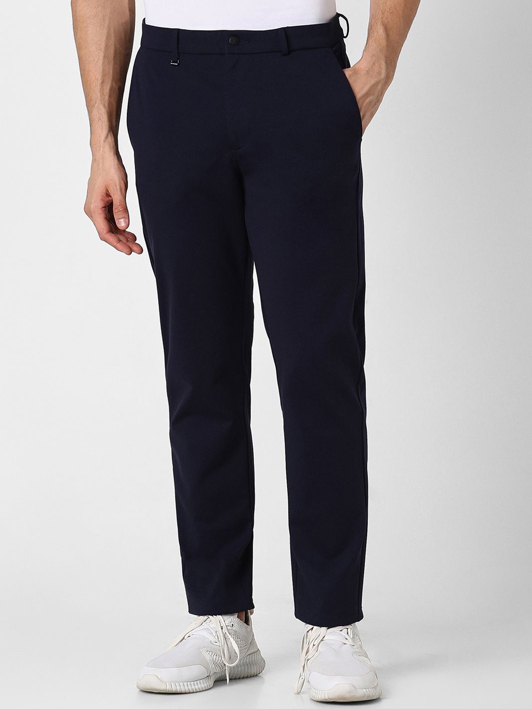 

Van Heusen Flex Men Slim Fit Trousers, Navy blue