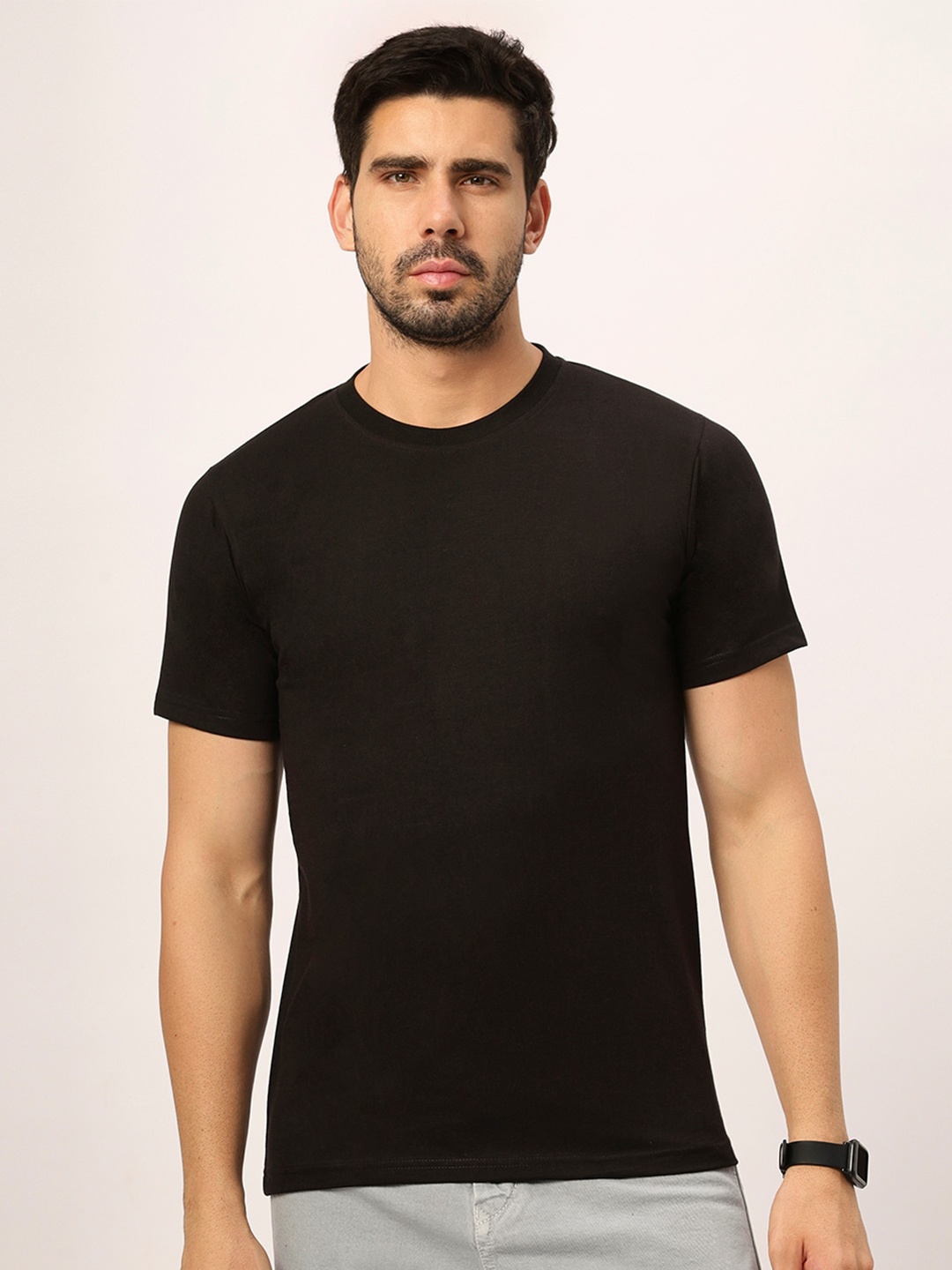 

N AND J Men Pockets T-shirt, Black