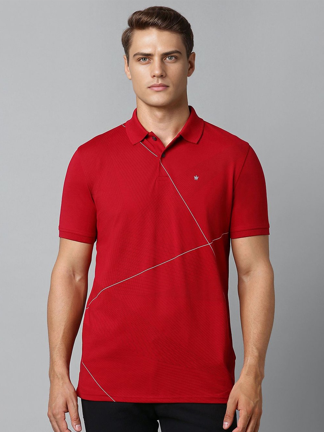 

Louis Philippe Sport Polo Collar Slim Fit T-shirt, Red