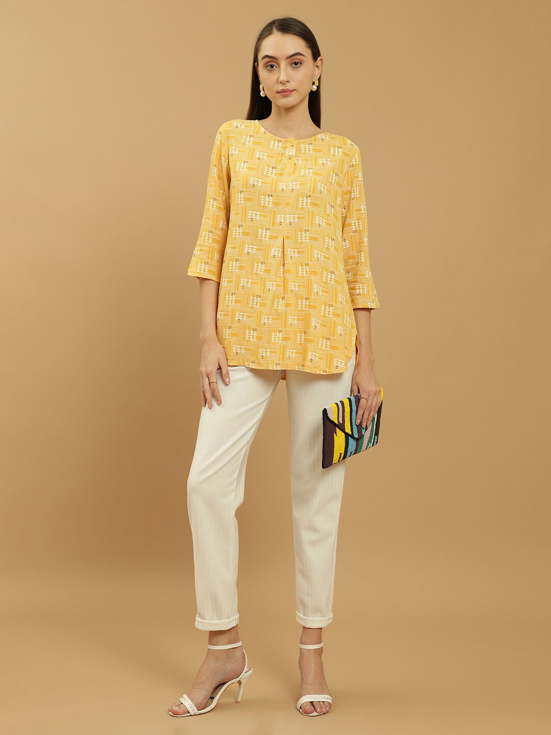 

Beatnik Printed Tunic, Yellow