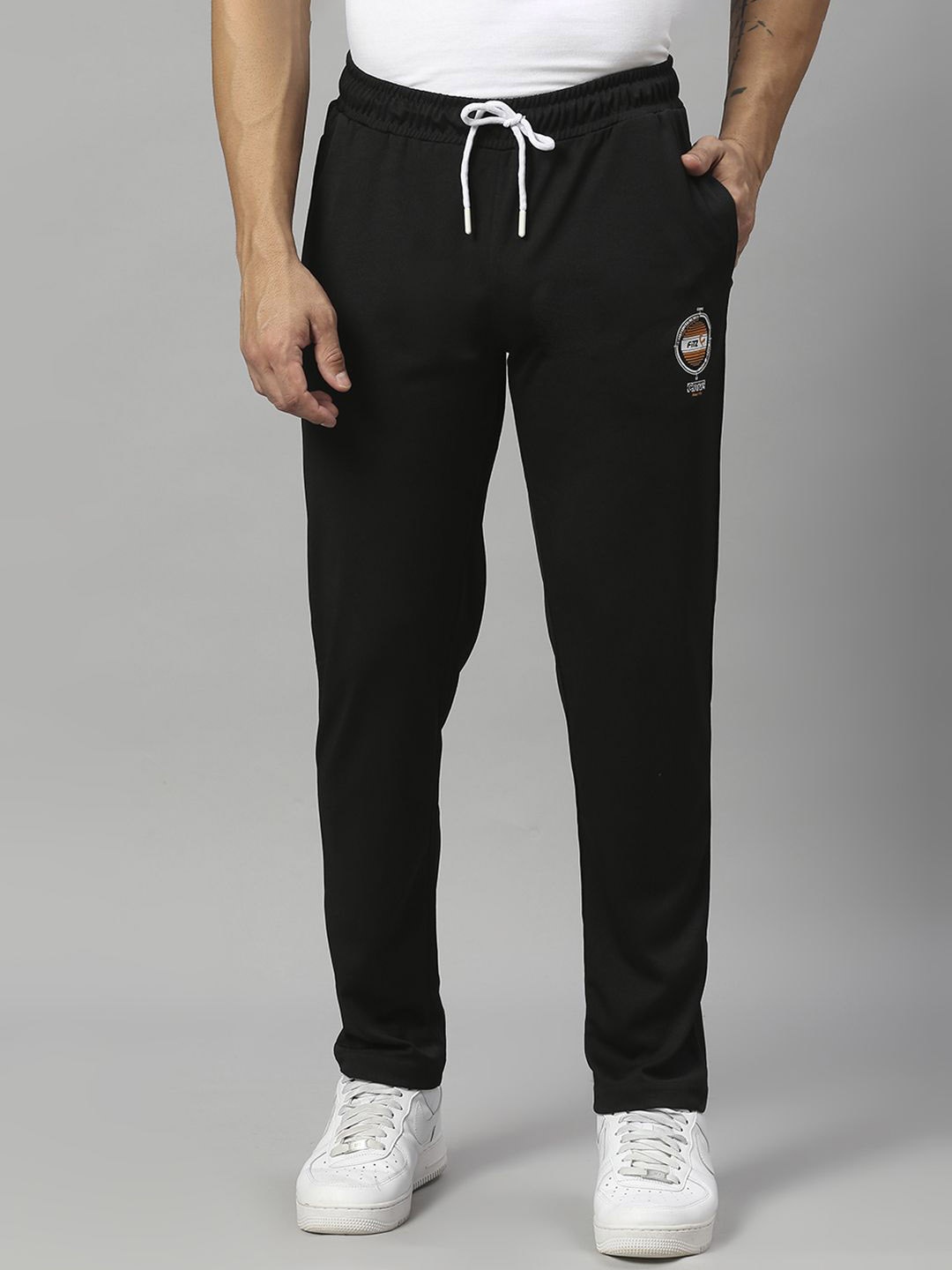 

FiTZ Men Relaxed Fit Track Pants, Black