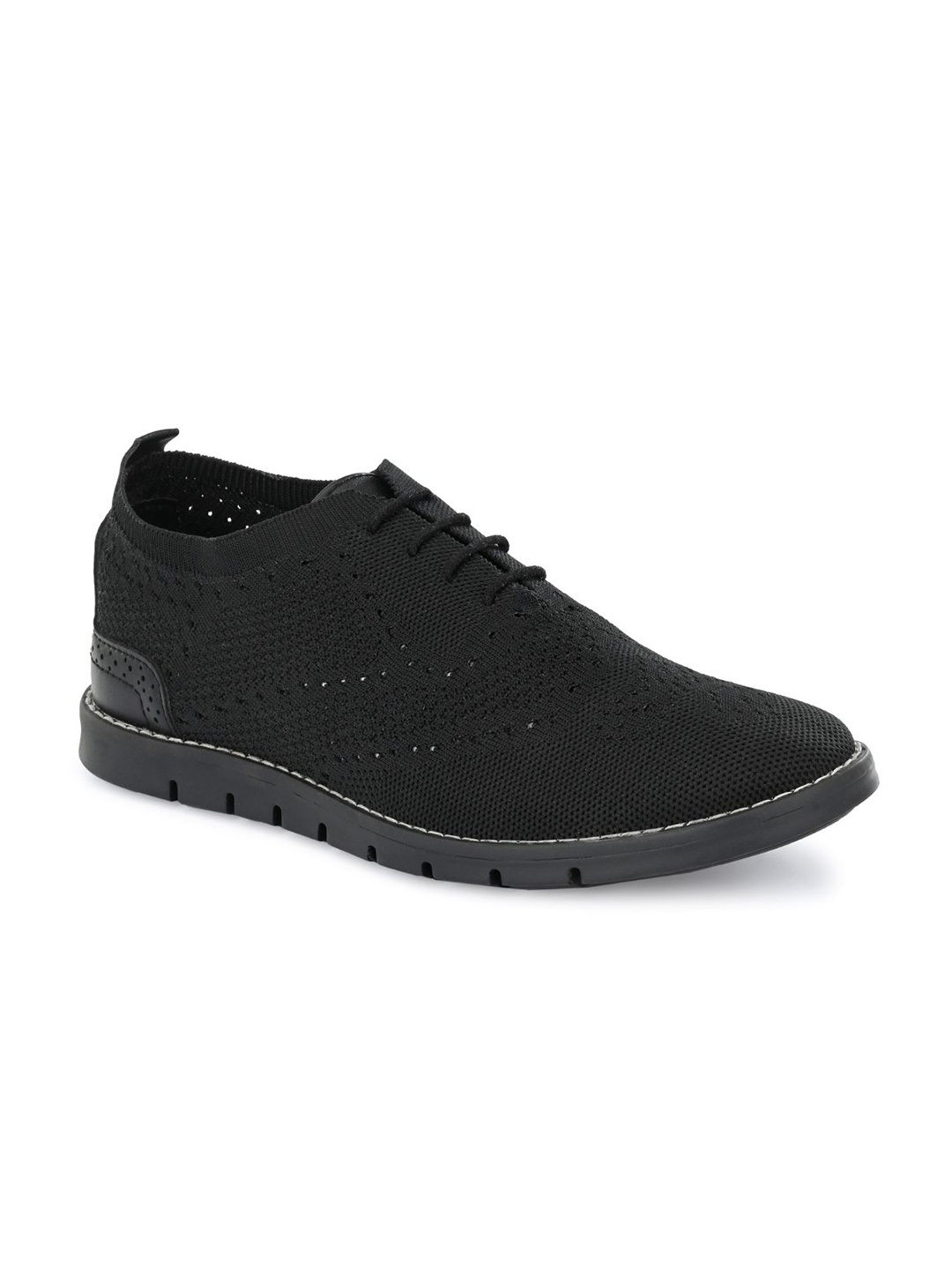 

LEGWORK Men Leather Slip On Shoes, Black