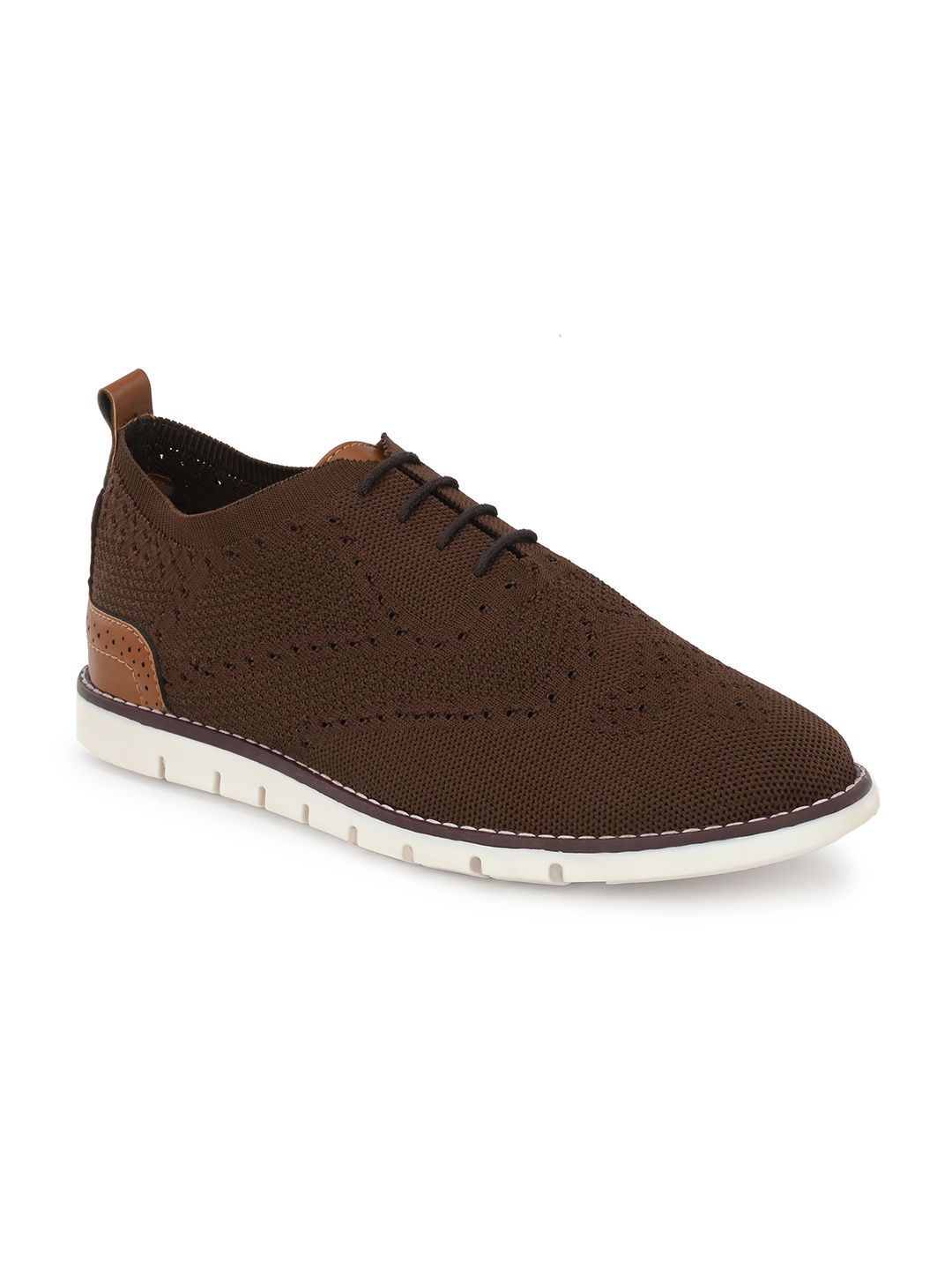 

LEGWORK Men Leather Slip On Shoes, Brown