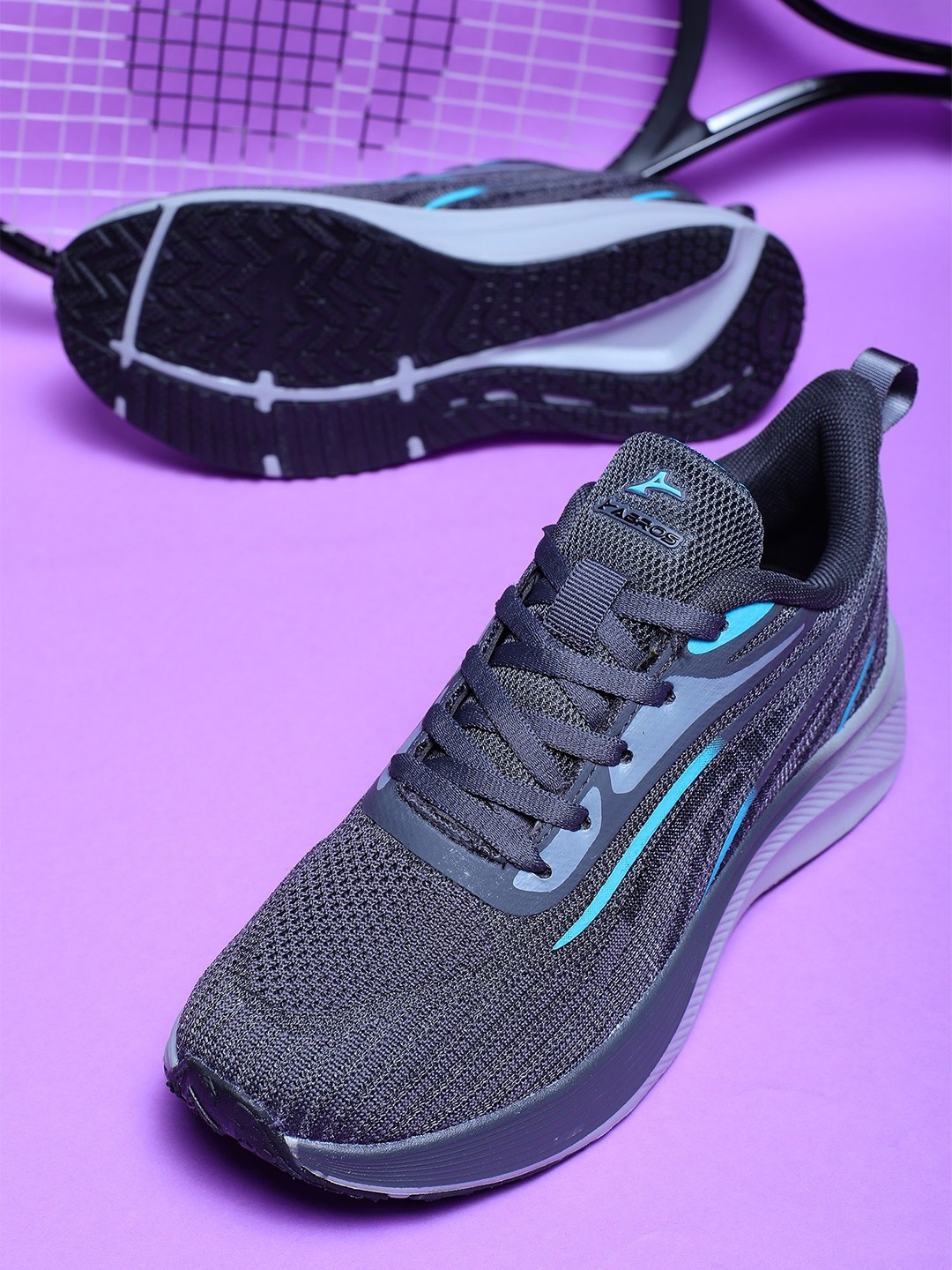

ABROS Men Mesh Running Shoes, Grey