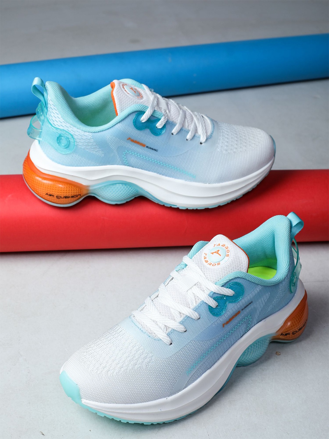 

ABROS Men Mesh Running Shoes, Off white
